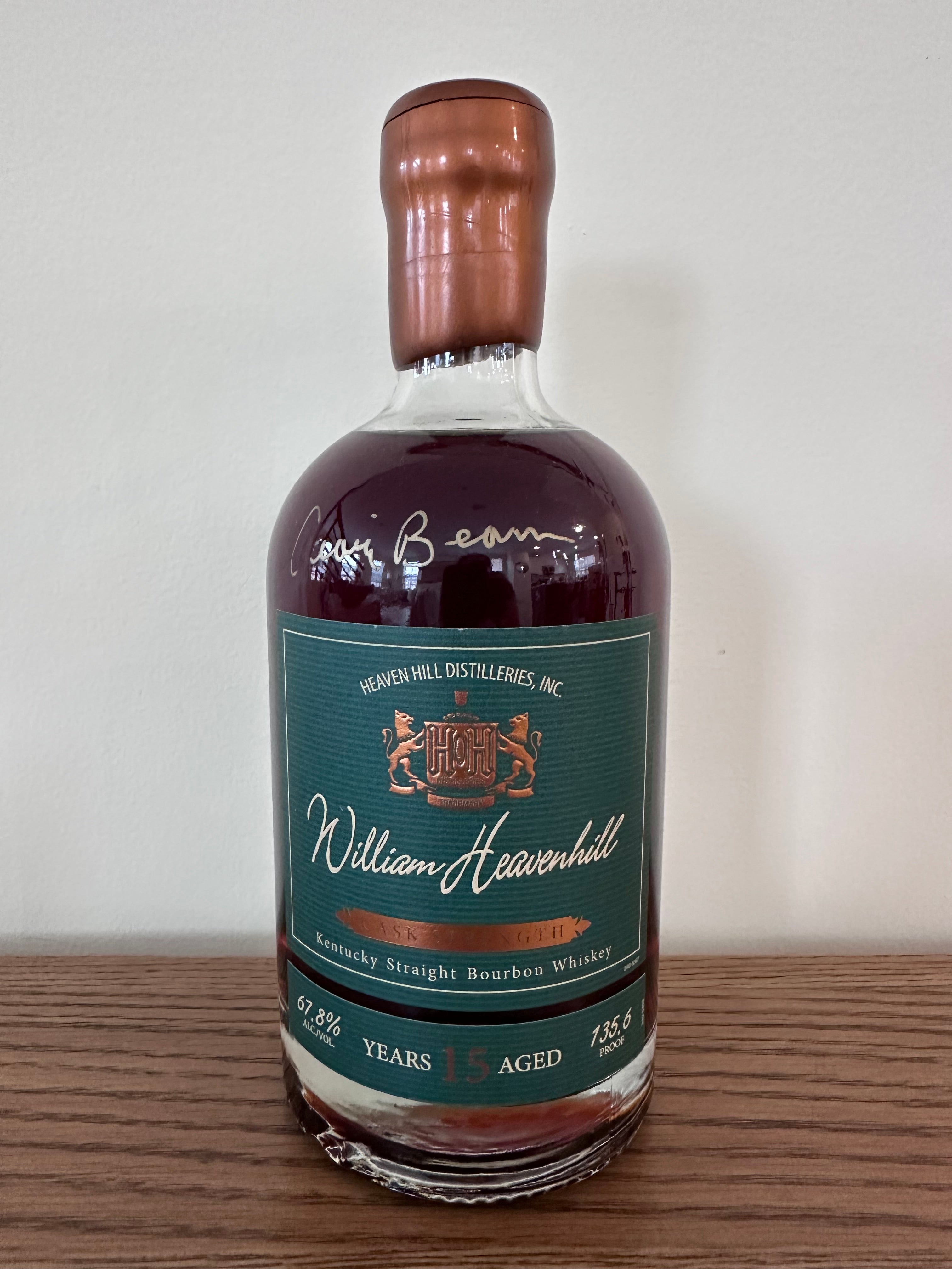 2014 William Heavenhill 4th Edition 15 Year 135.6 Proof Whiskey