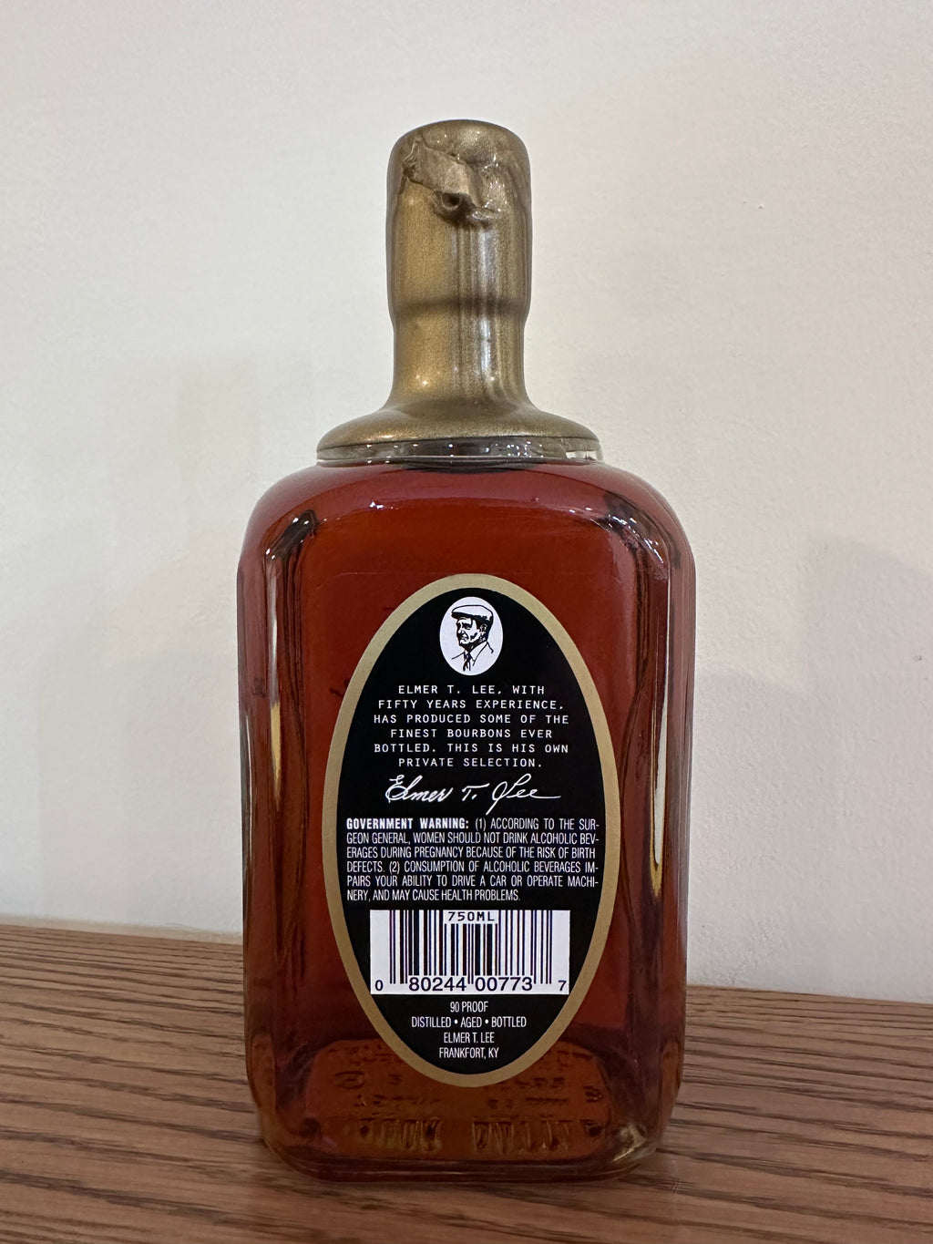 Elmer T. Lee Gold Wax Kentucky Straight Bourbon Whiskey 750ml