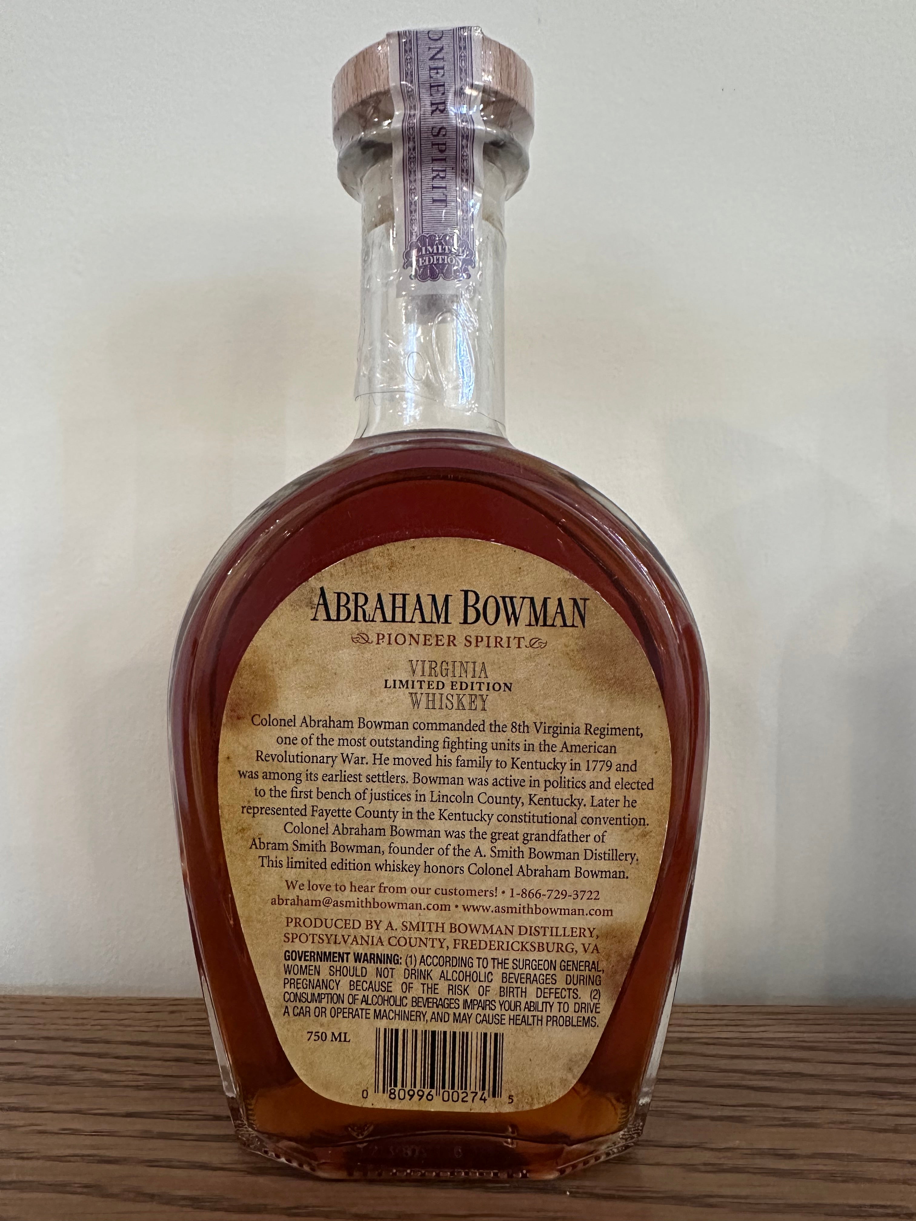 Abraham Bowman Rum Finished Bourbon 2021