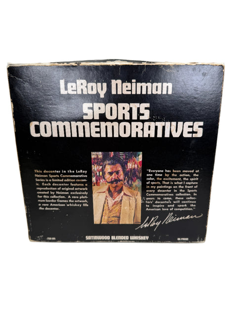 1979 LeRoy Neiman Sports Commemoratives Decanter Blended Whiskey 750ml With Box
