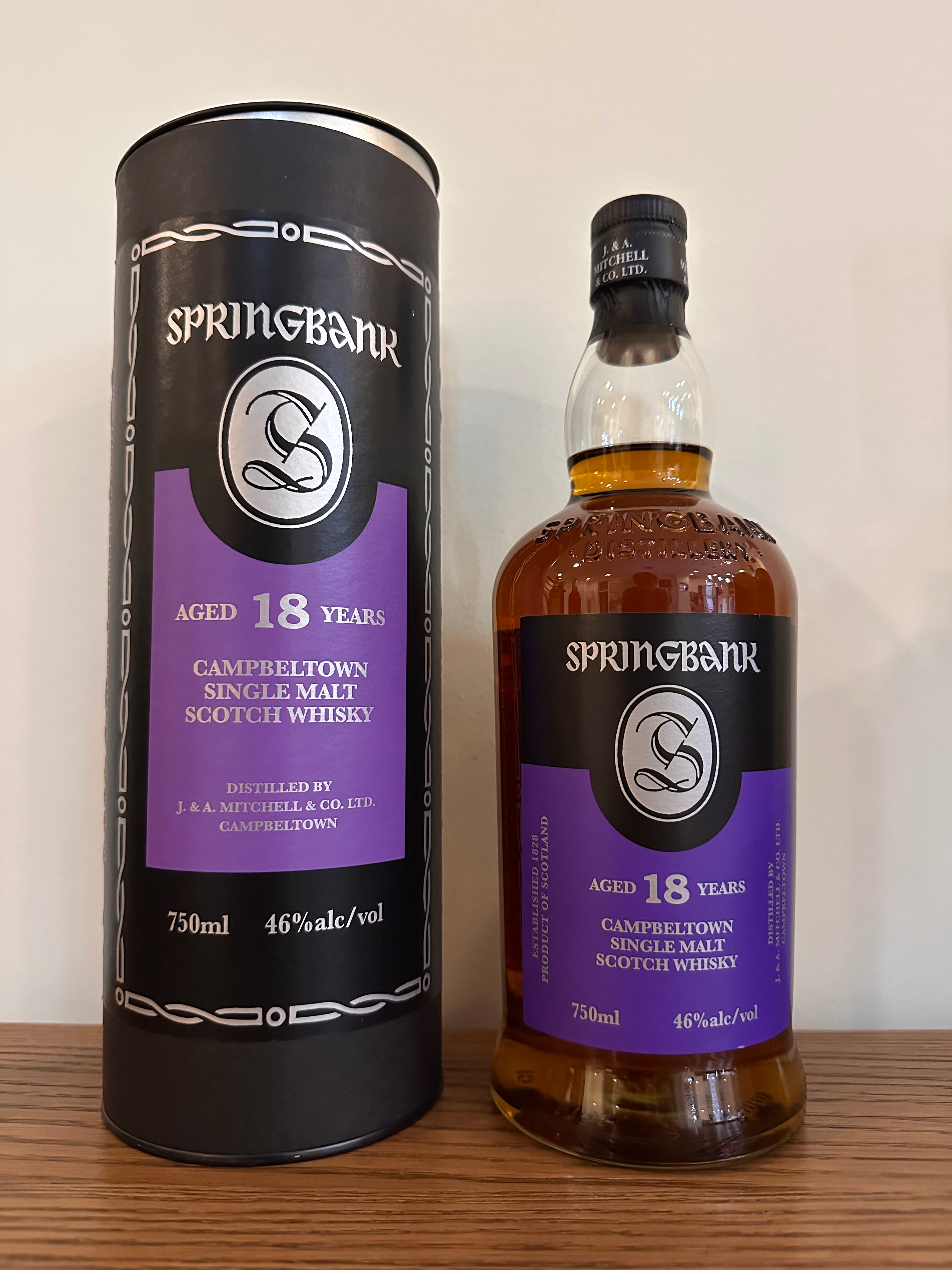 18 Year Old Single Malt Scotch Whisky 750ml With Tube