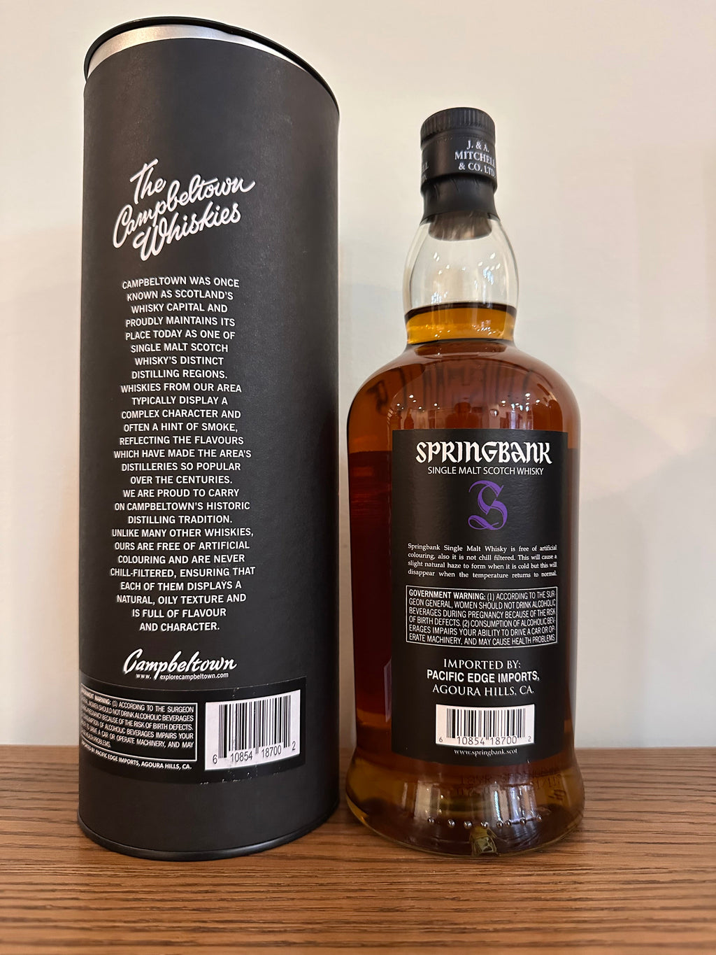 18 Year Old Single Malt Scotch Whisky 750ml With Tube