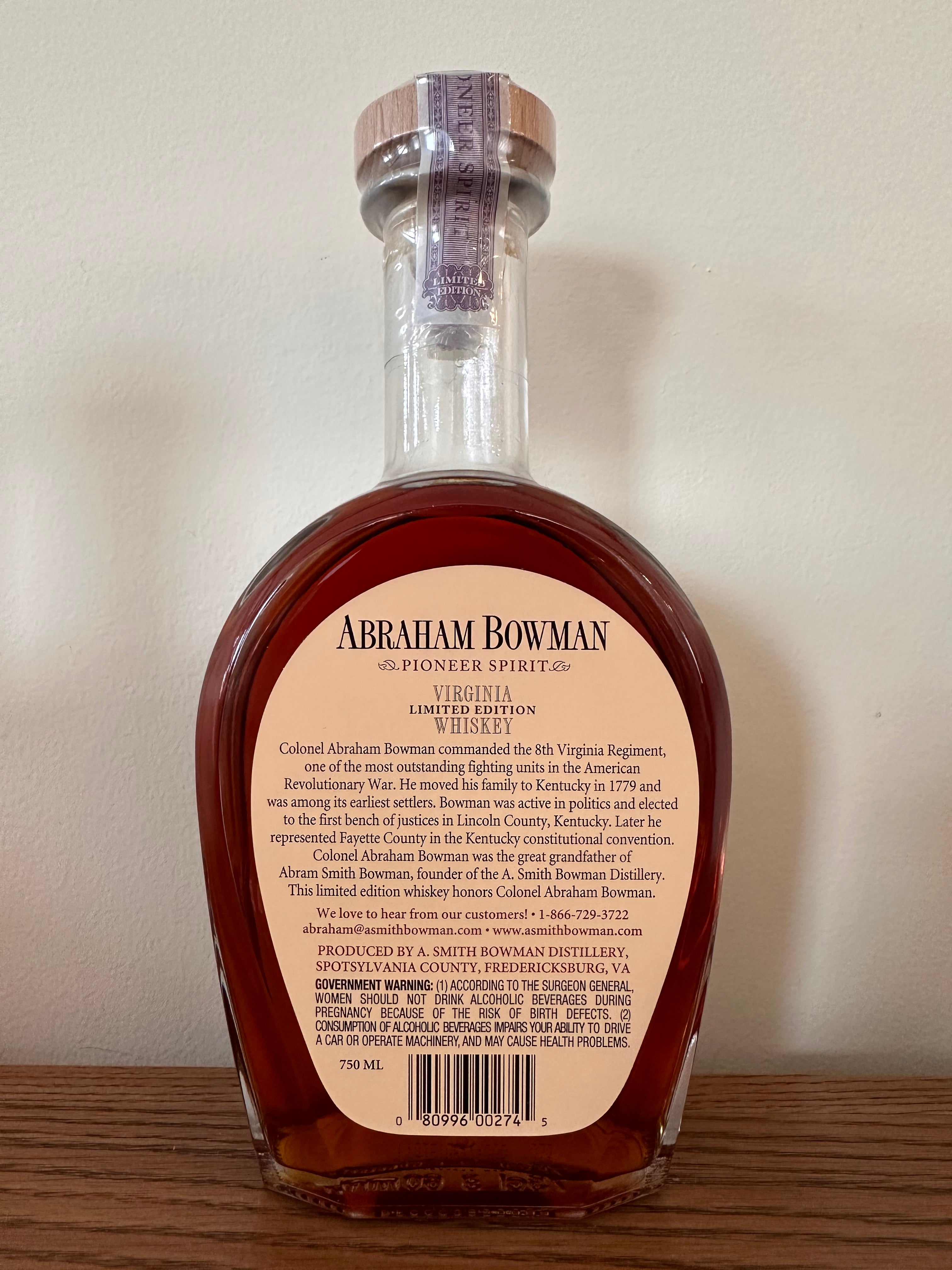 Abraham Bowman Twice Finished Whiskey (2019)