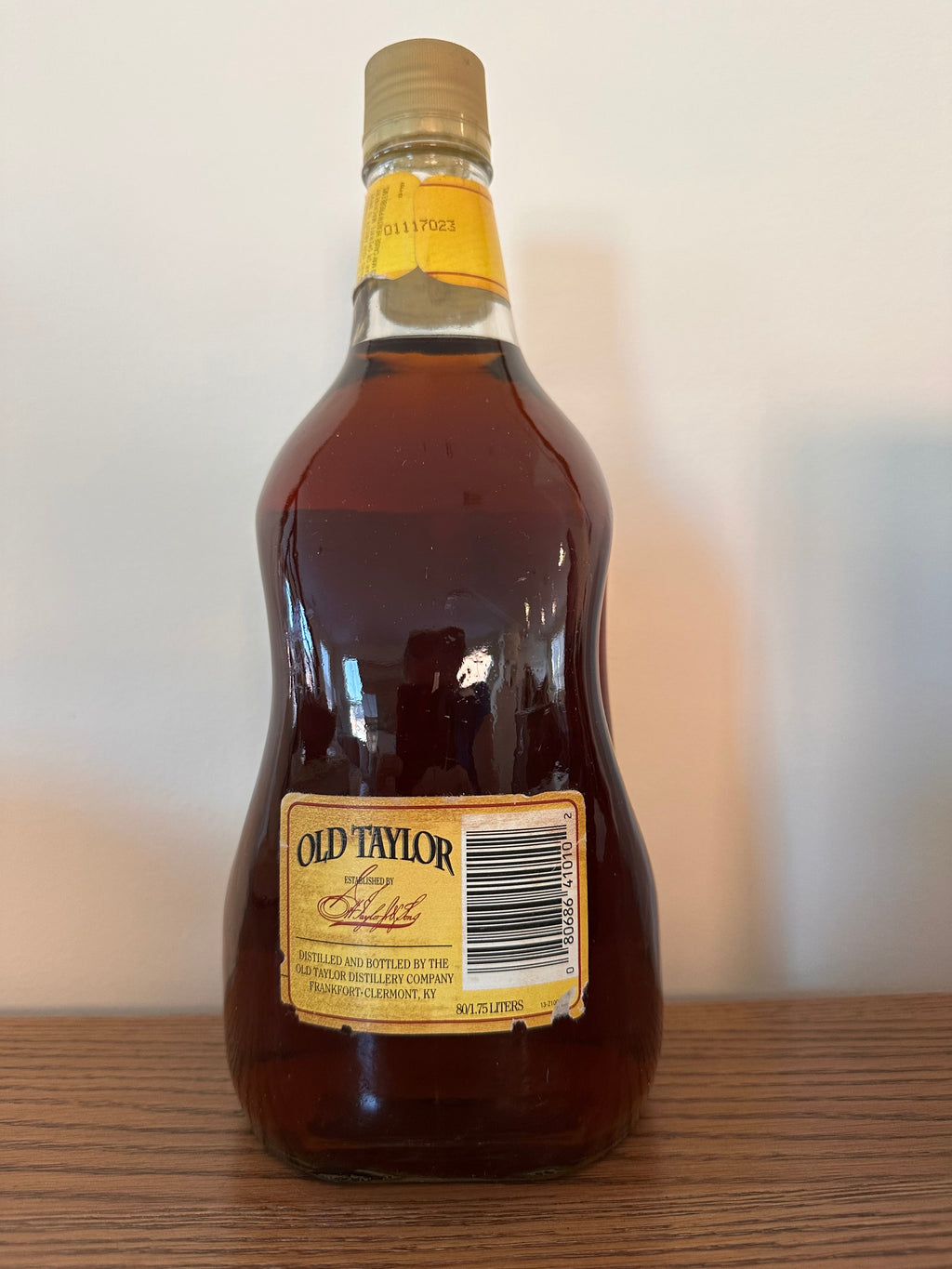 Old Taylor 6 Year Old Kentucky Straight Bourbon Whiskey 1.75Lt Bottled 1996