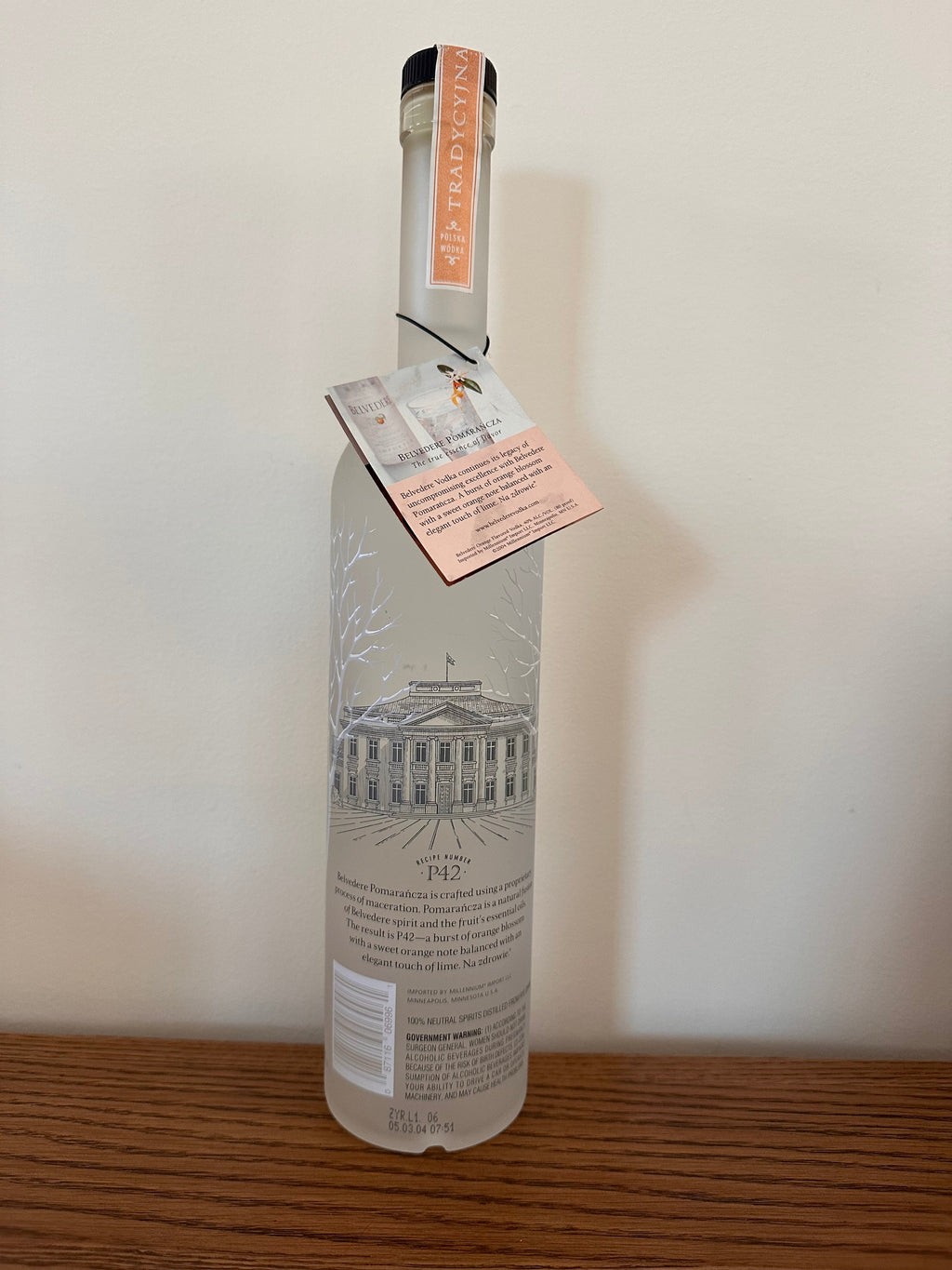 Belvedere Pomarańcza Vodka (2004) 750ml