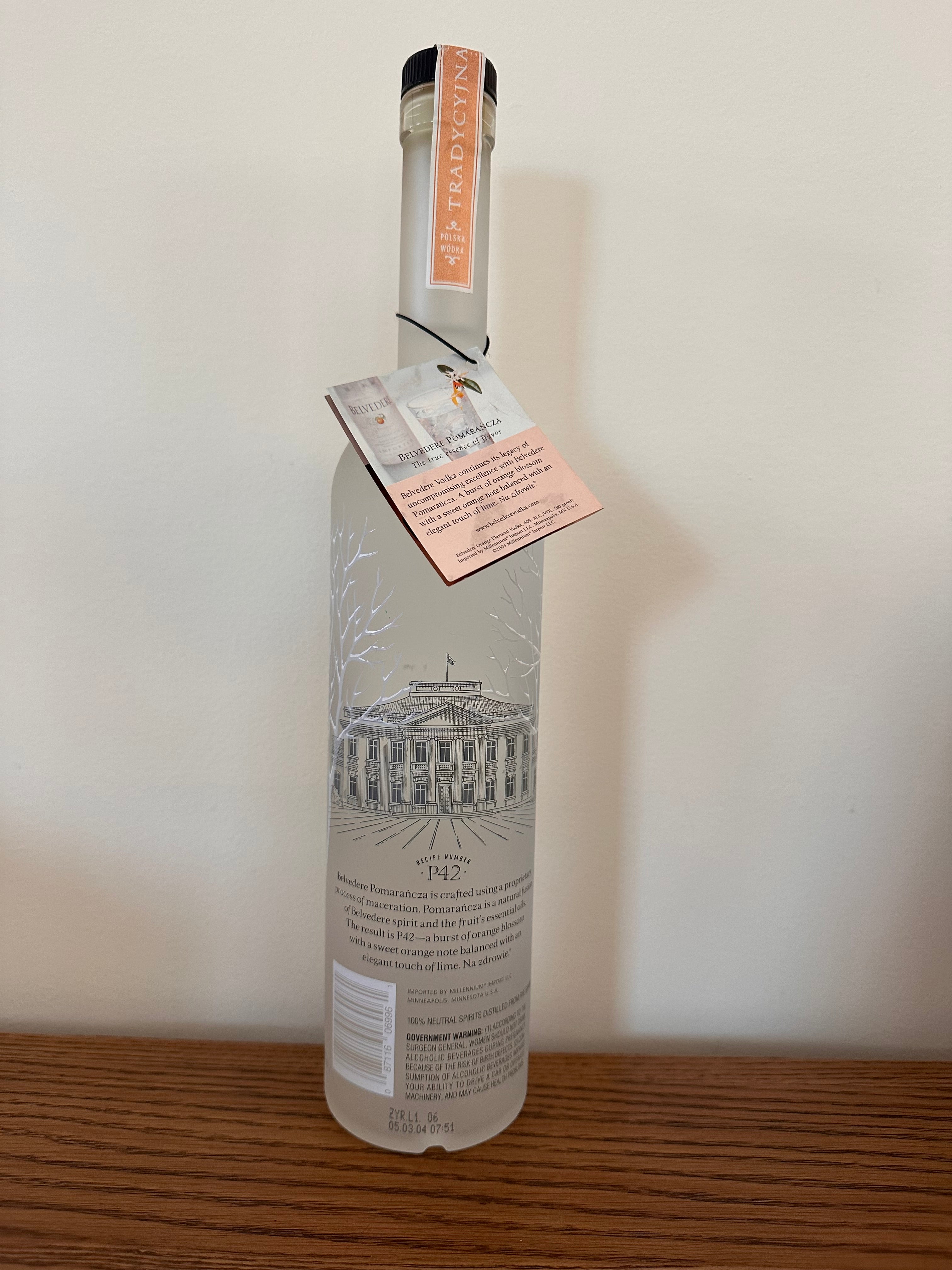 Belvedere Pomarańcza Vodka (2004) 750ml