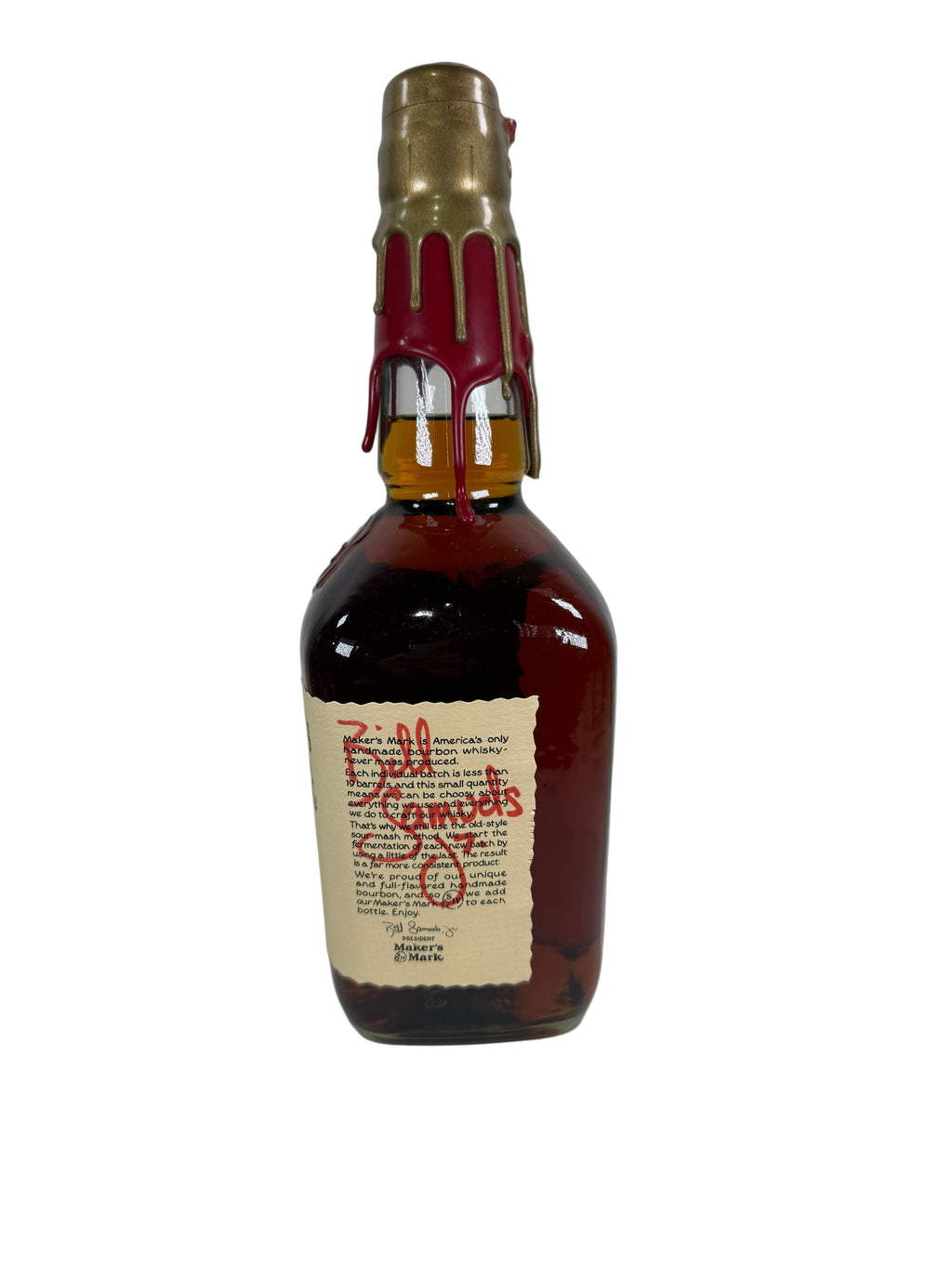 2002 Maker's Mark Gold & Red Kentucky Straight Bourbon Whisky 1Lt - Signed by Bill Samuels Jr