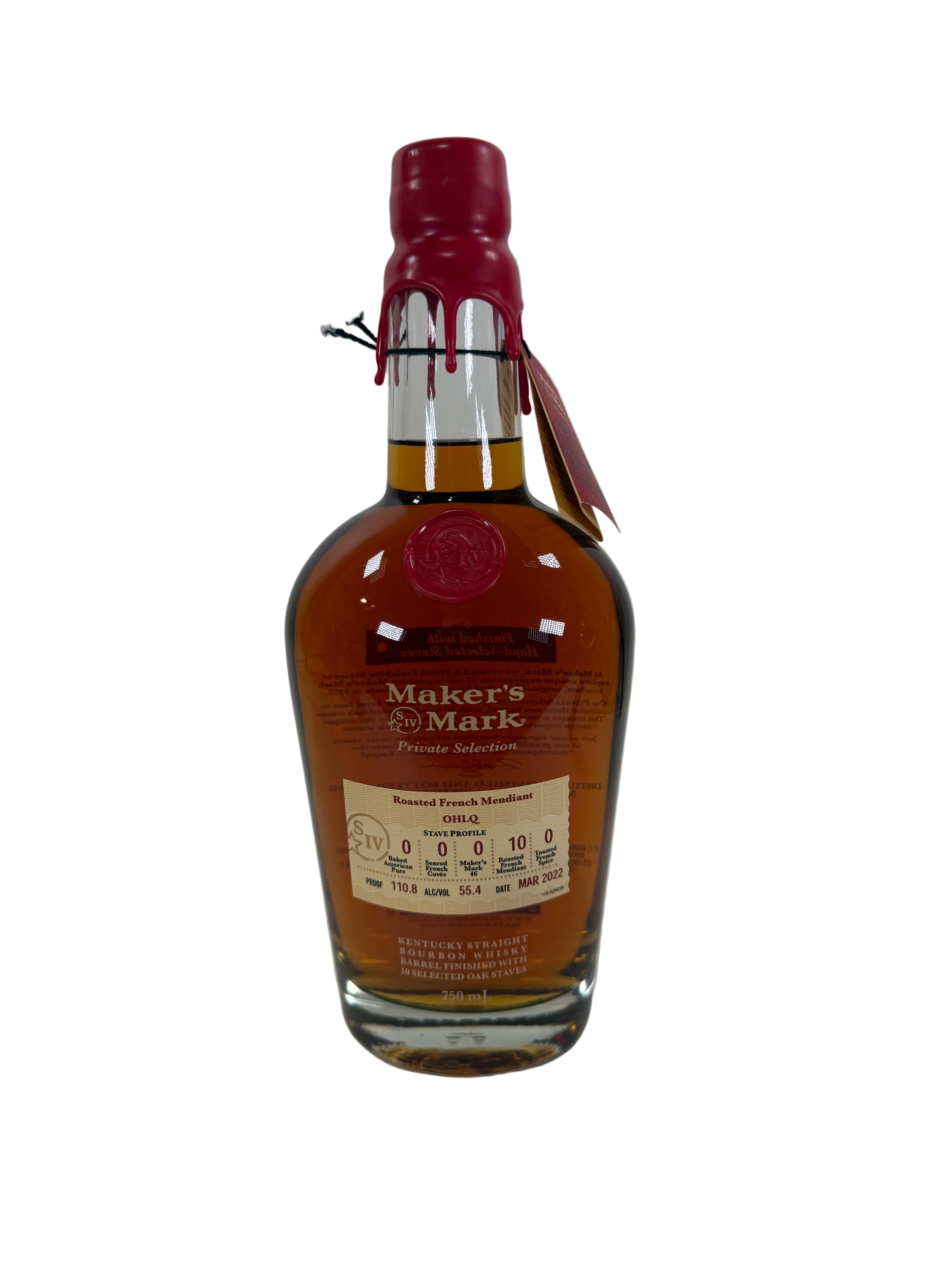 2022 Maker's Mark OHLQ Private Selection Roasted French Mendiant Kentucky Straight Bourbon Whisky 750ml