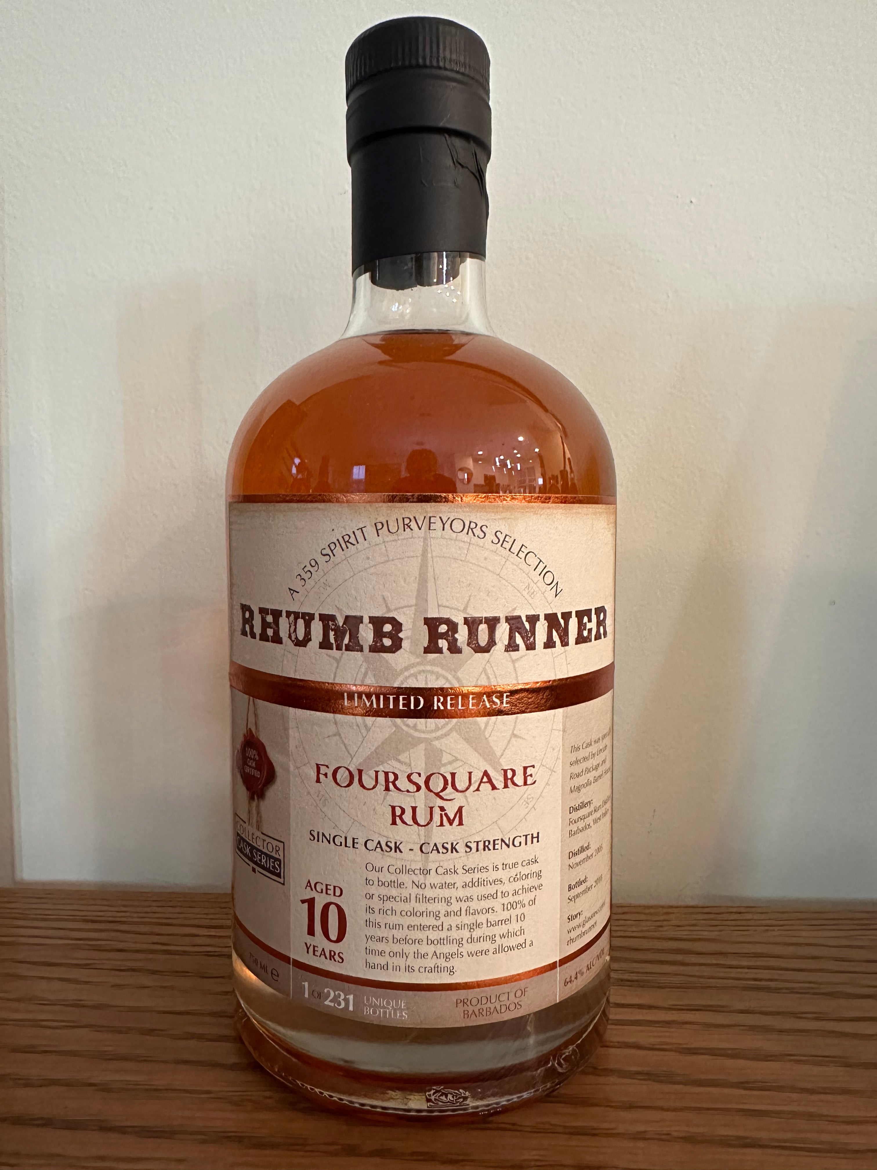 Rhumb Runner Foursquare Rum Single Cask 10 Year 2018