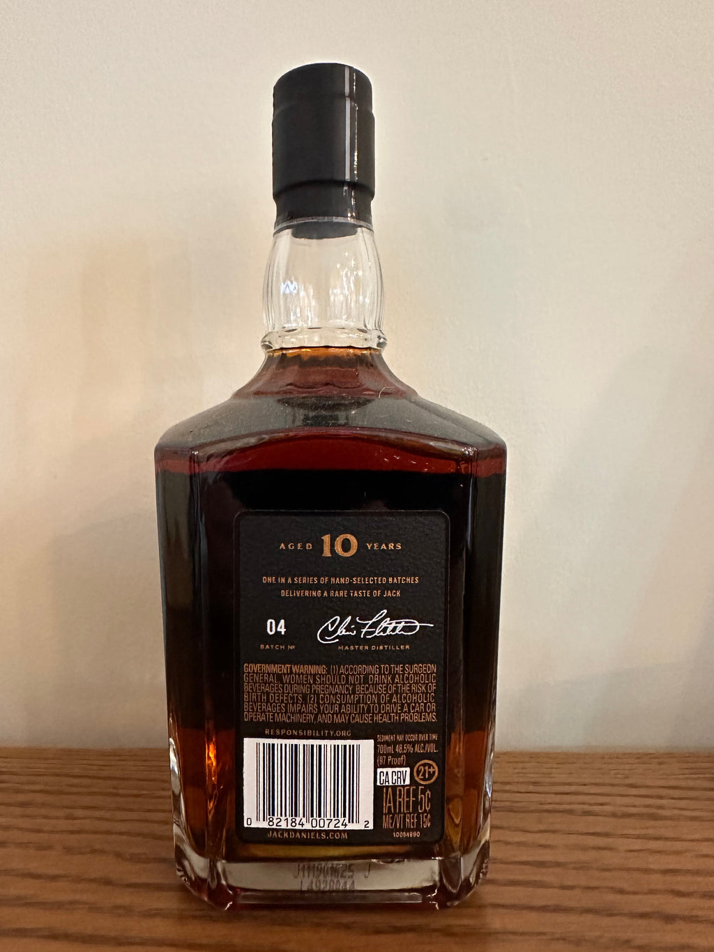 Jack Daniel’s 10 Year Old Tennessee Whiskey Batch 4 700ml