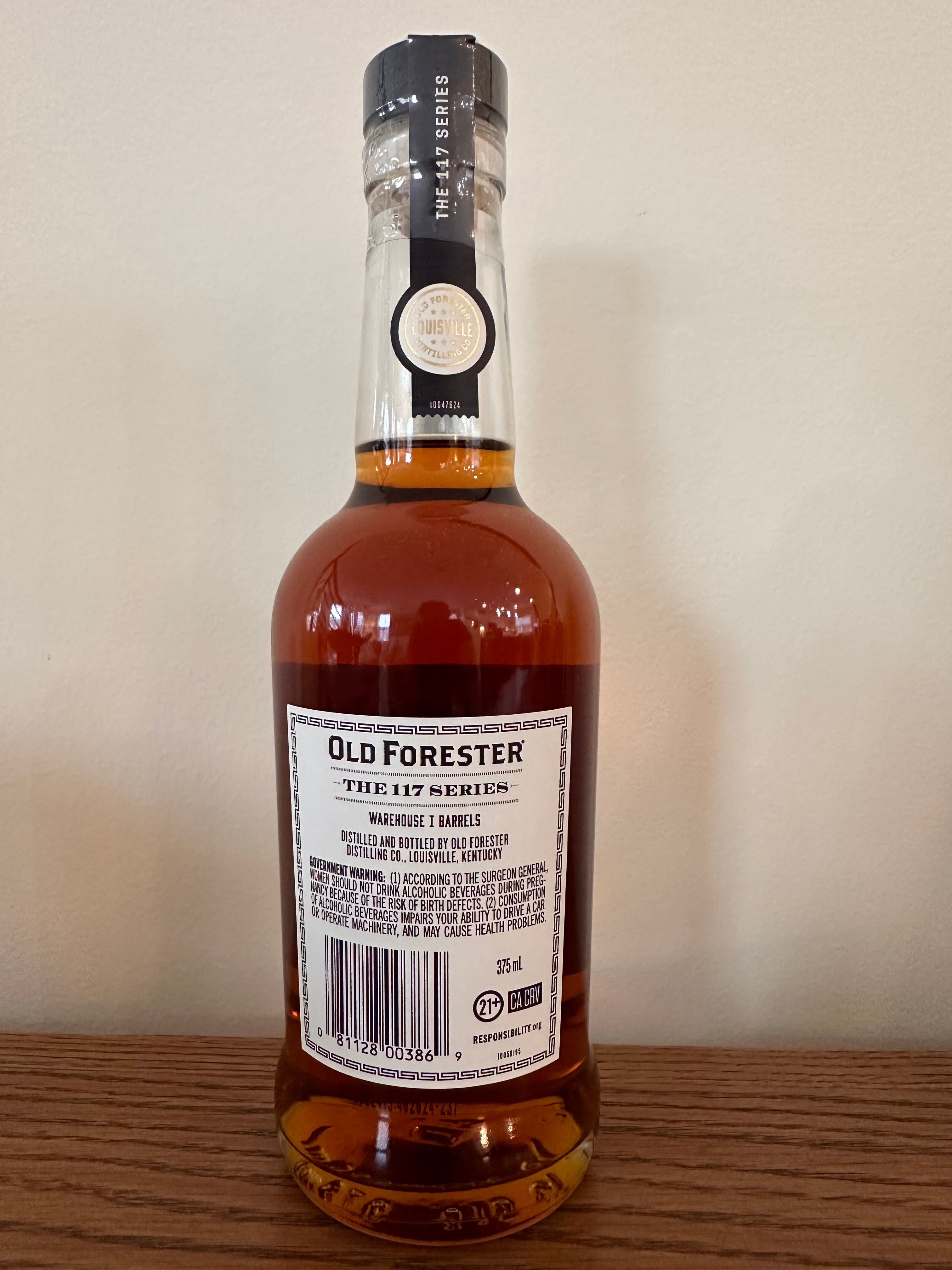 Old Forester The 117 Series Warehouse I Batch 1 Barrels Straight Bourbon Whisky 375ml