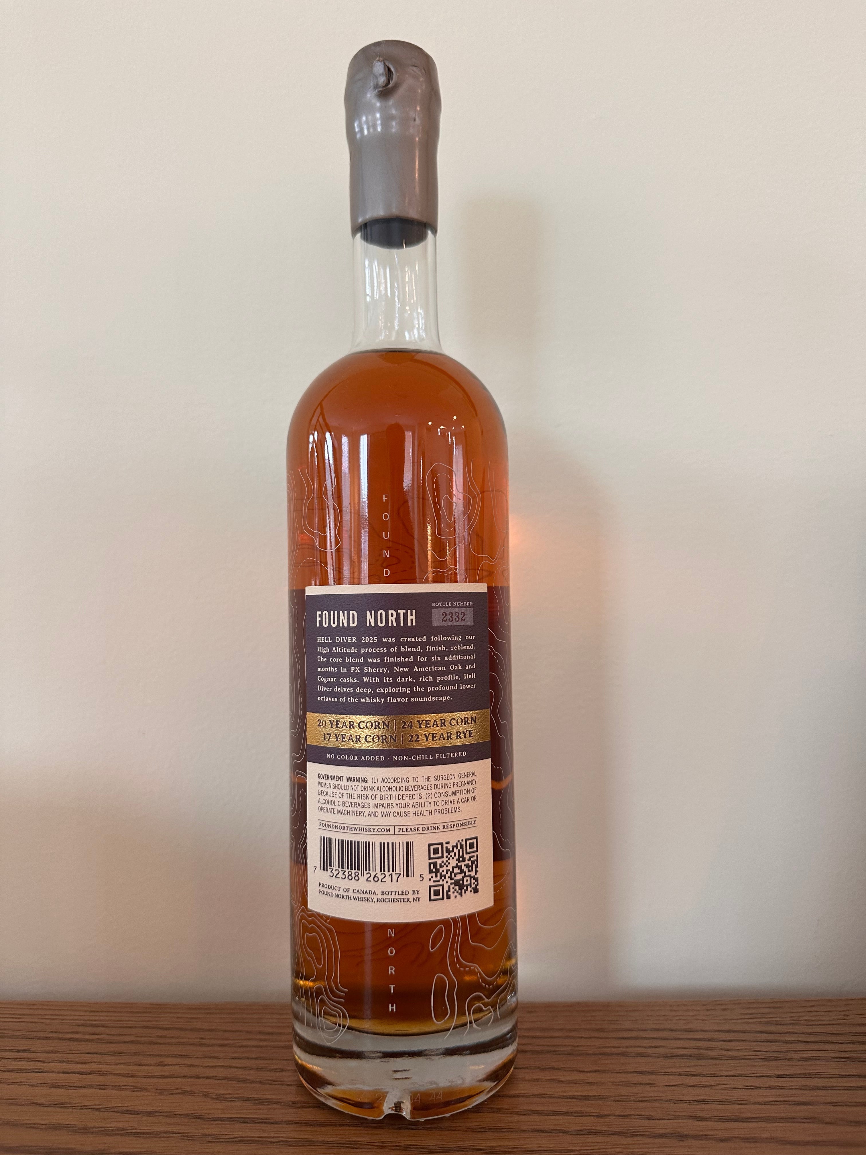 2025 Found North Hell Diver 17 Year Old Whisky 750ml