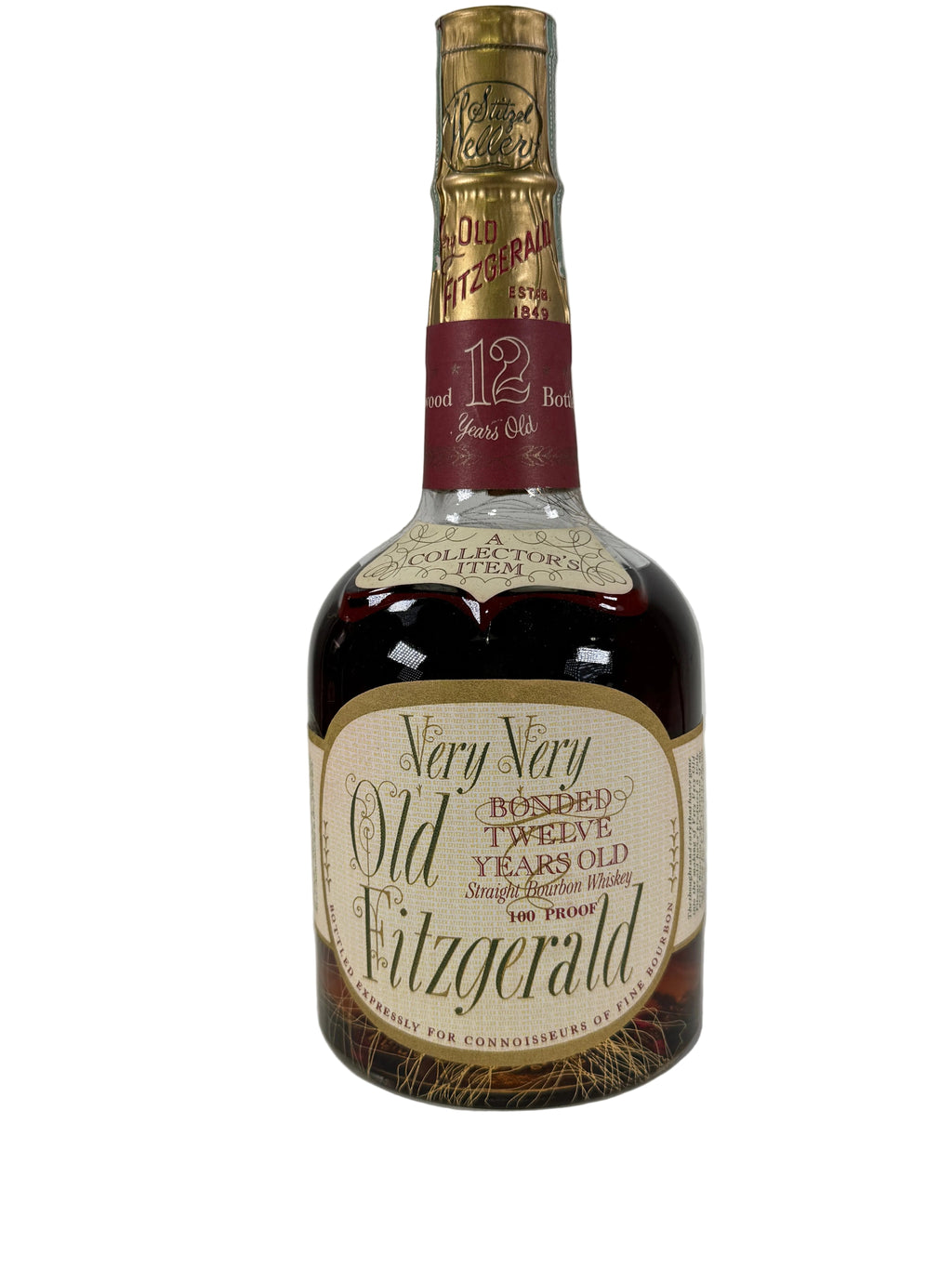 1959 Very Very Old Fitzgerald Gold Vein Bonded 12 Year Old Bourbon Whiskey 4/5 Quart