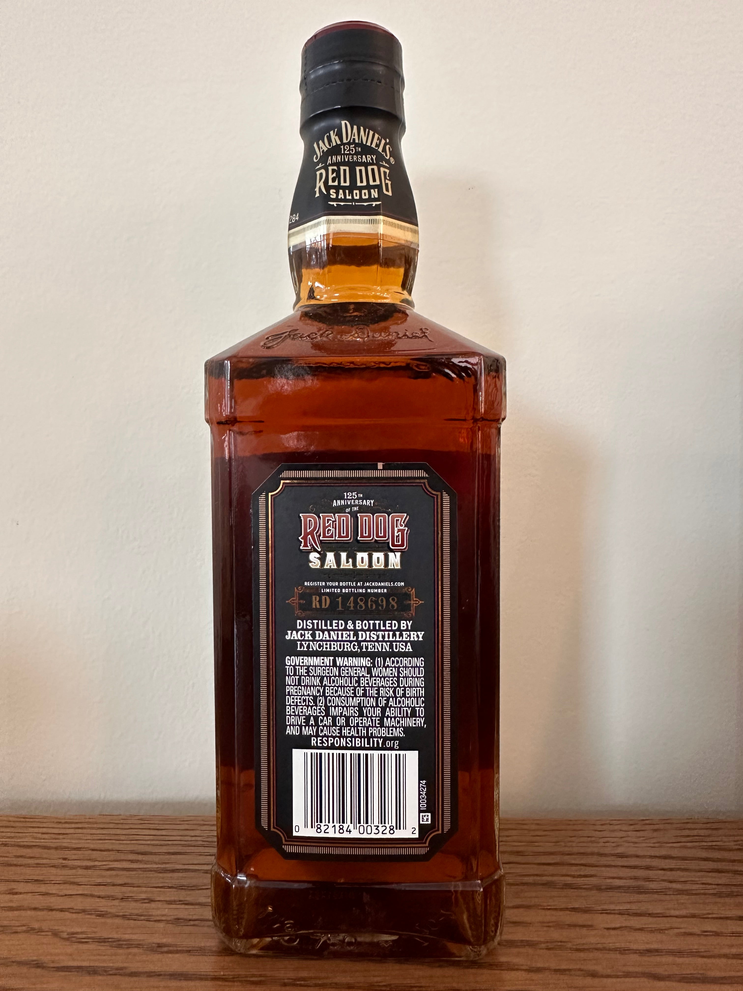 Jack Daniel's Red Dog Saloon 125th Anniversary Limited Edition Sour Mash Whiskey 750ml