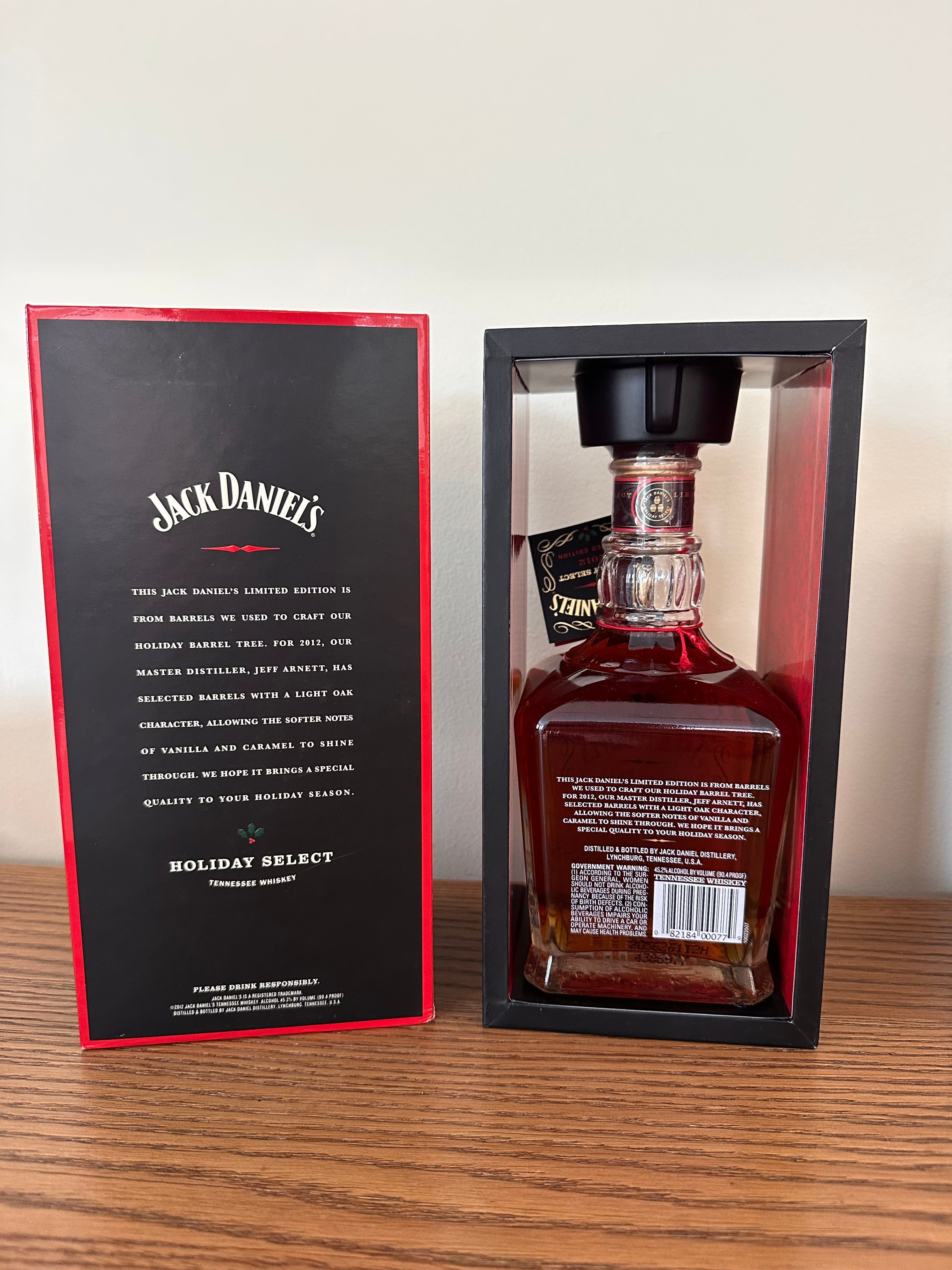 2012 Jack Daniel's Holiday Select Vintage Limited Edition Tennessee Whiskey 750ml