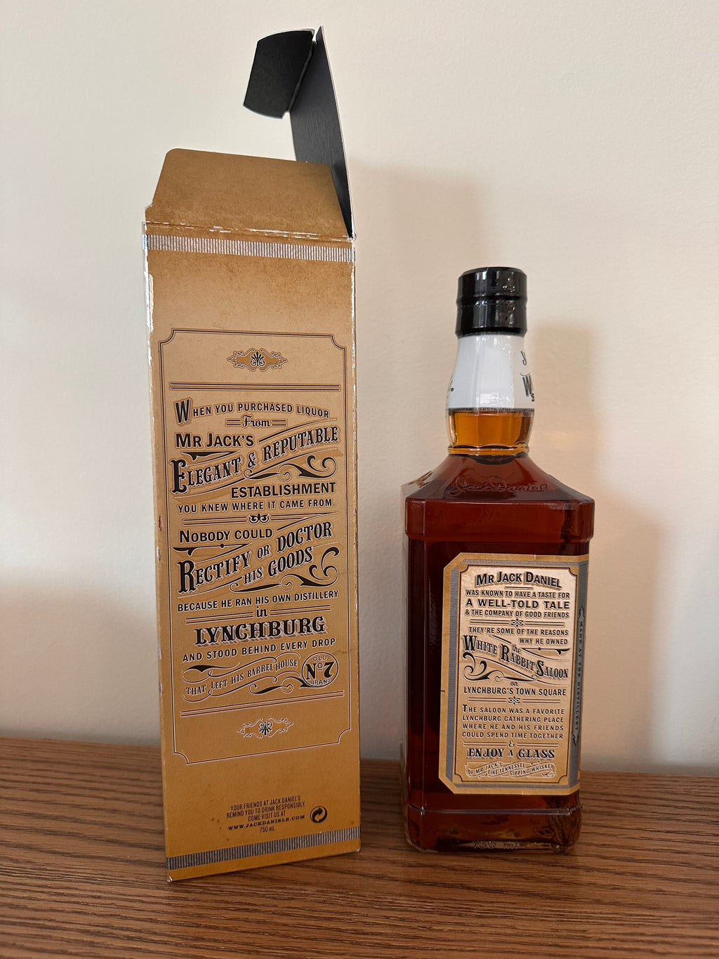 Jack Daniel's White Rabbit Saloon 120th Anniversary Limited Edition Sour Mash Whiskey 750ml