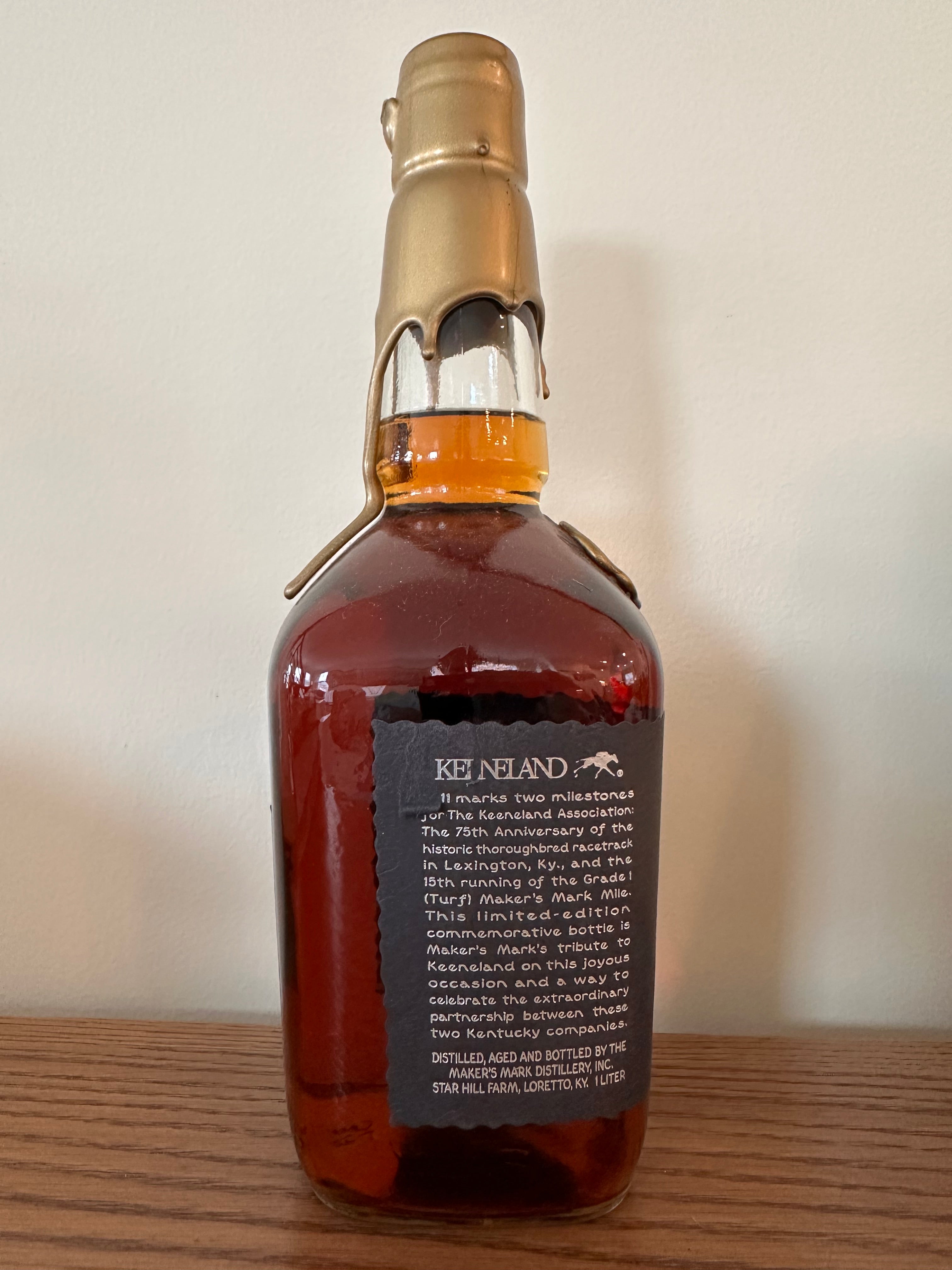 2011 Maker's Mark Keeneland 75th Anniversary Kentucky Straight Bourbon Whisky 1Lt