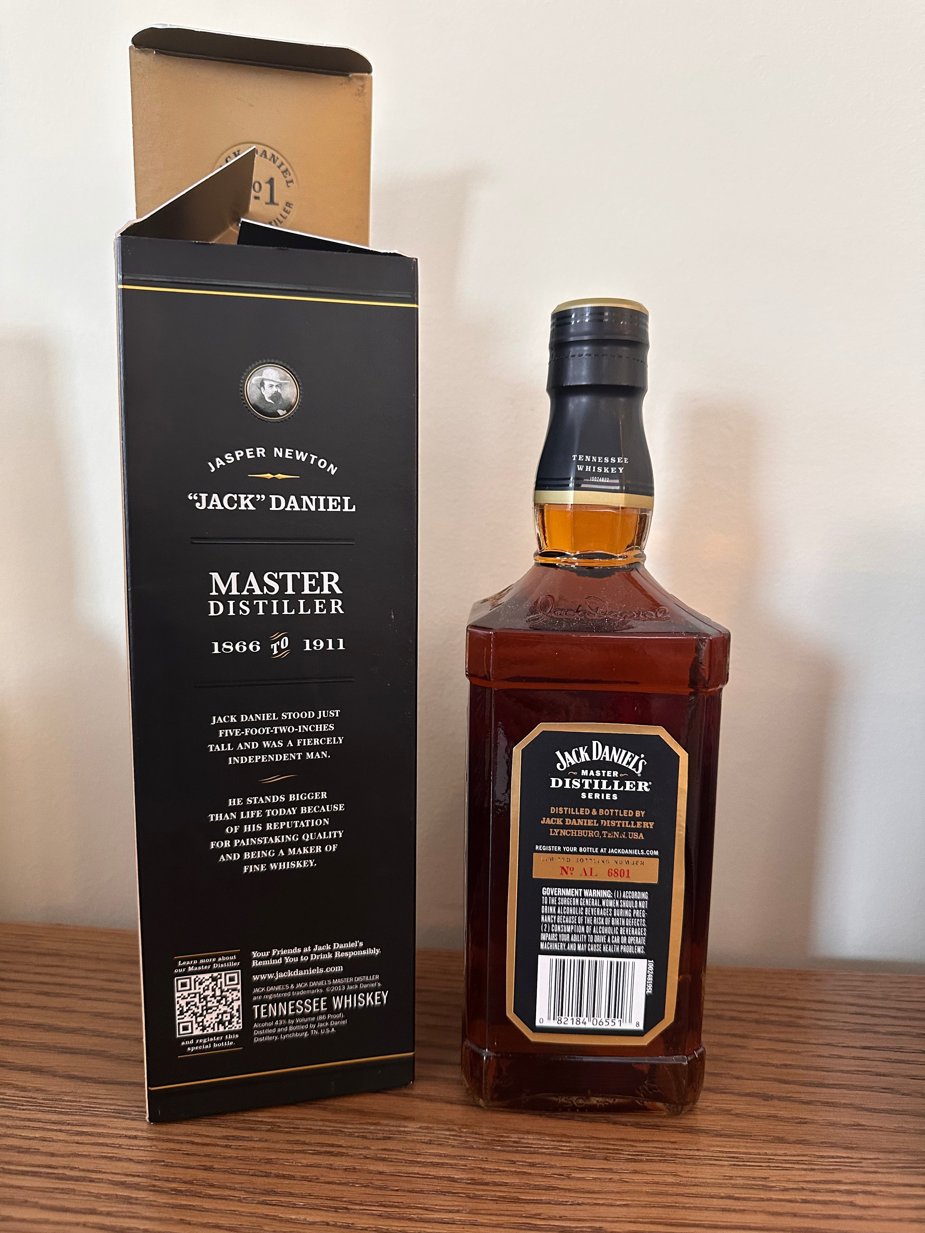 Jack Daniel's Master Distiller Series Limited Edition No. 1 Jasper Newton Tennessee Whisky 750ml