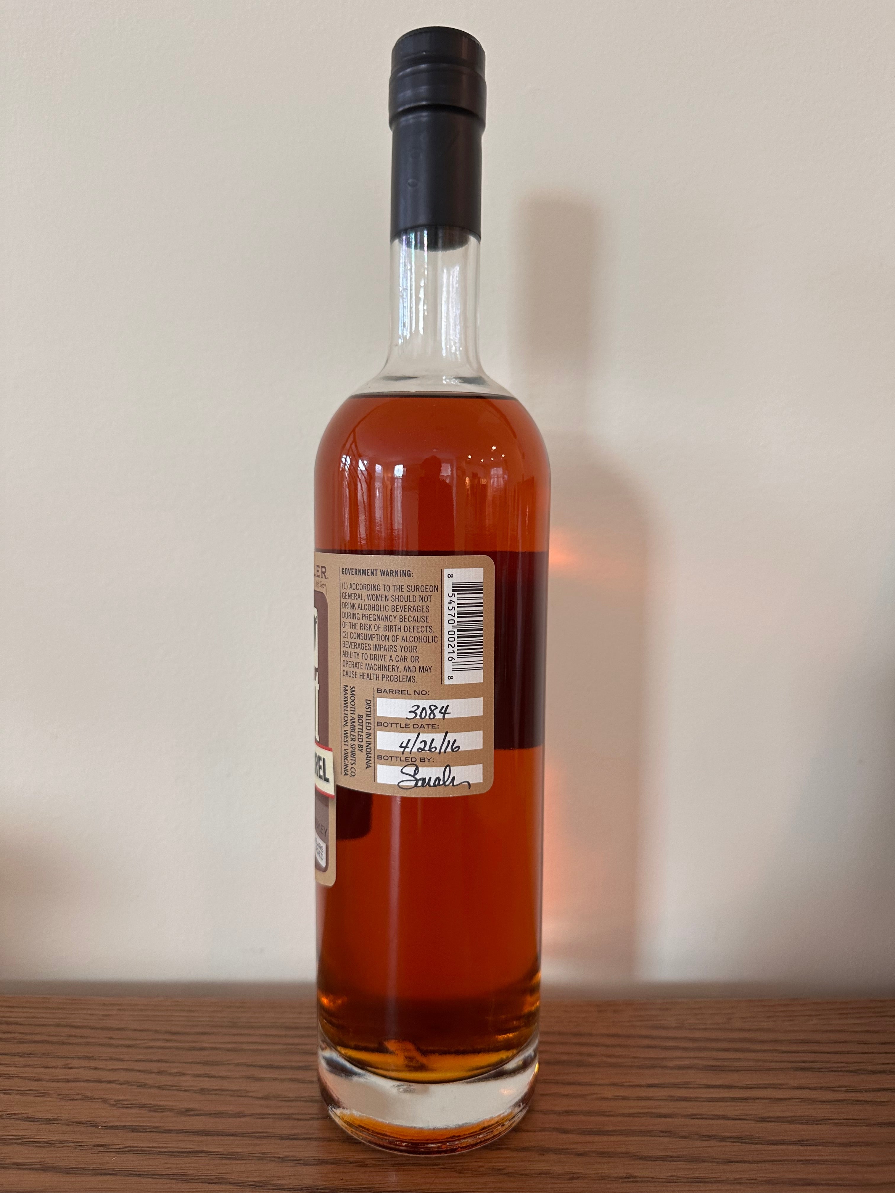 2016 Smooth Ambler - 10 year Old Scout Single Barrel Bourbon Whiskey 750ml 47.4% ABV