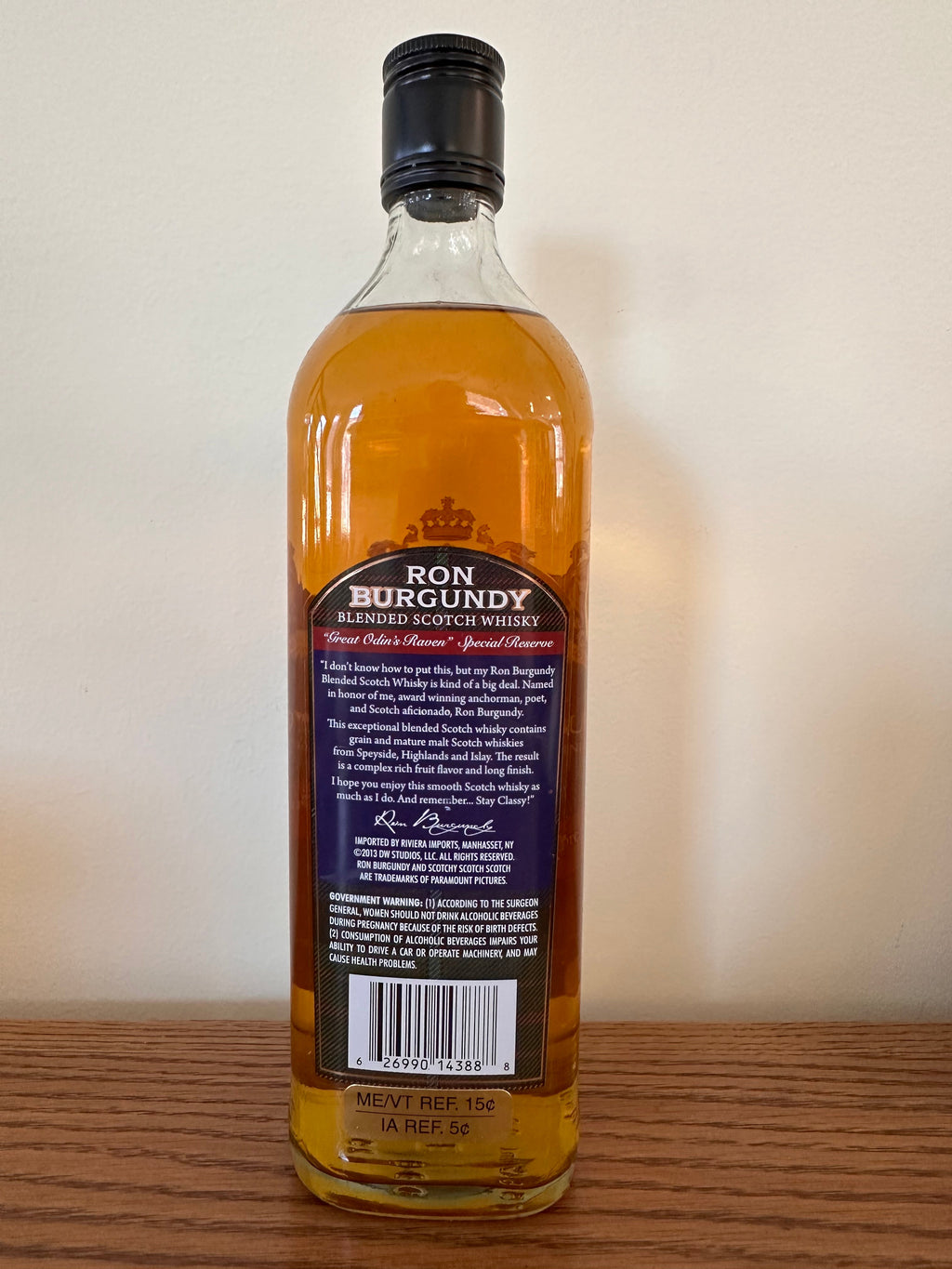 Ron Burgundy Great Odin's Raven Special Reserve Scotch Whisky 750ml