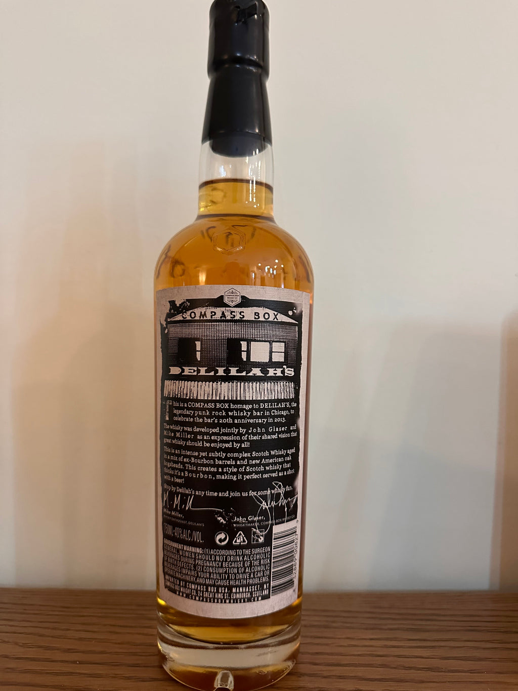 2013 Compass Box Delilah’s Edition 20th Anniversary 750ml
