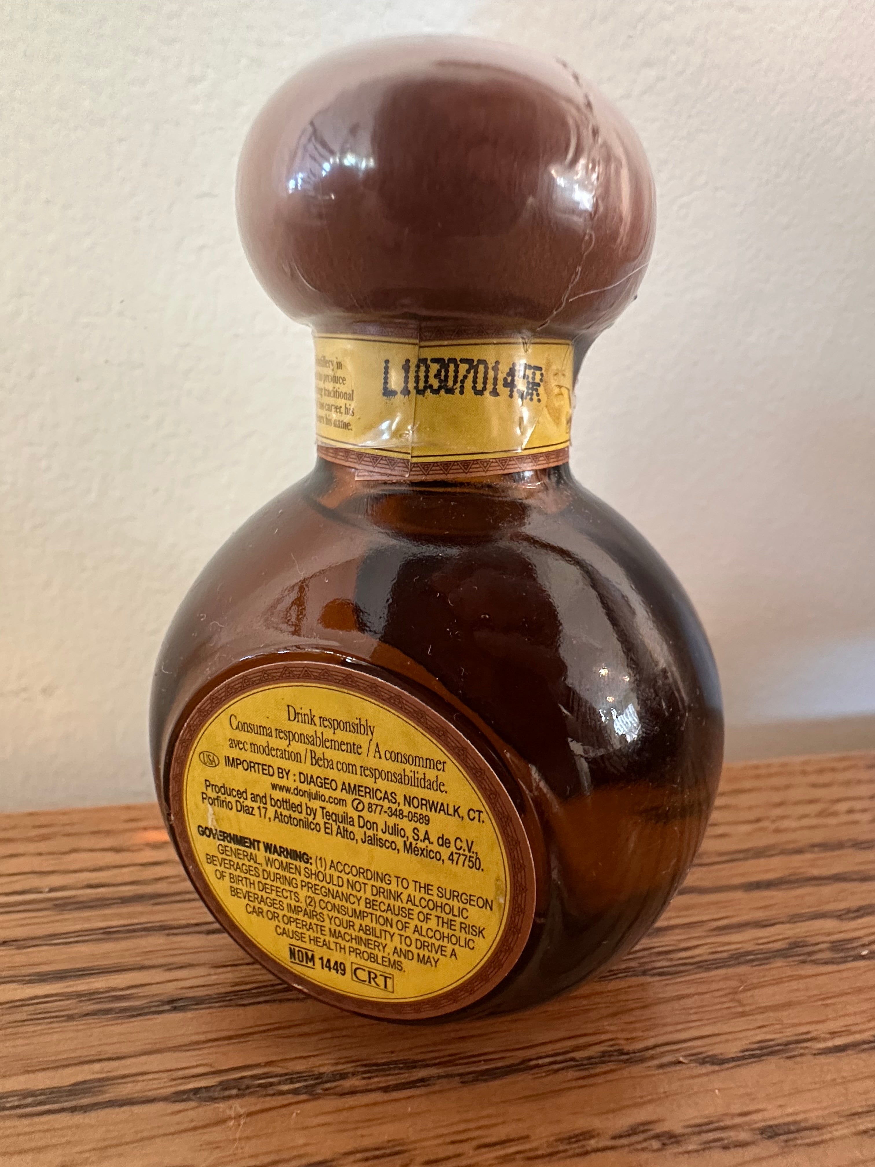 2010 Don Julio Anejo Tequila Miniature 50ml