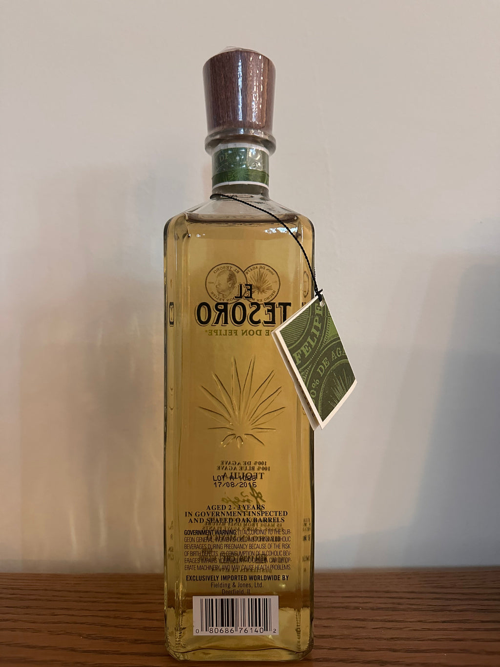 2016 El Tesoro De Don Felipe Añejo Tequila Older Stye Bottle 750ml