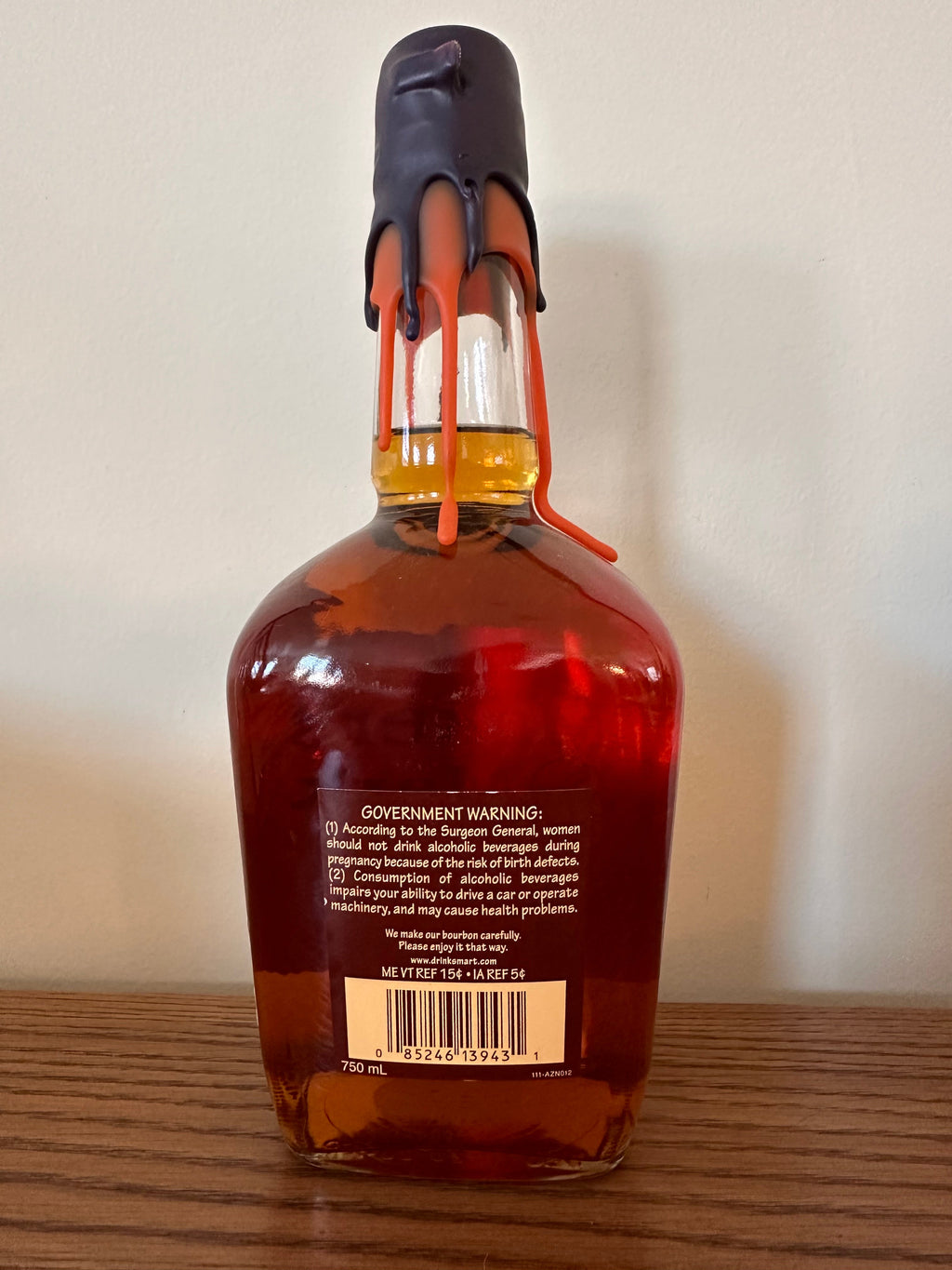 Maker’s Mark Purple And Orange Wax Kentucky Straight Bourbon Whiskey 750ml