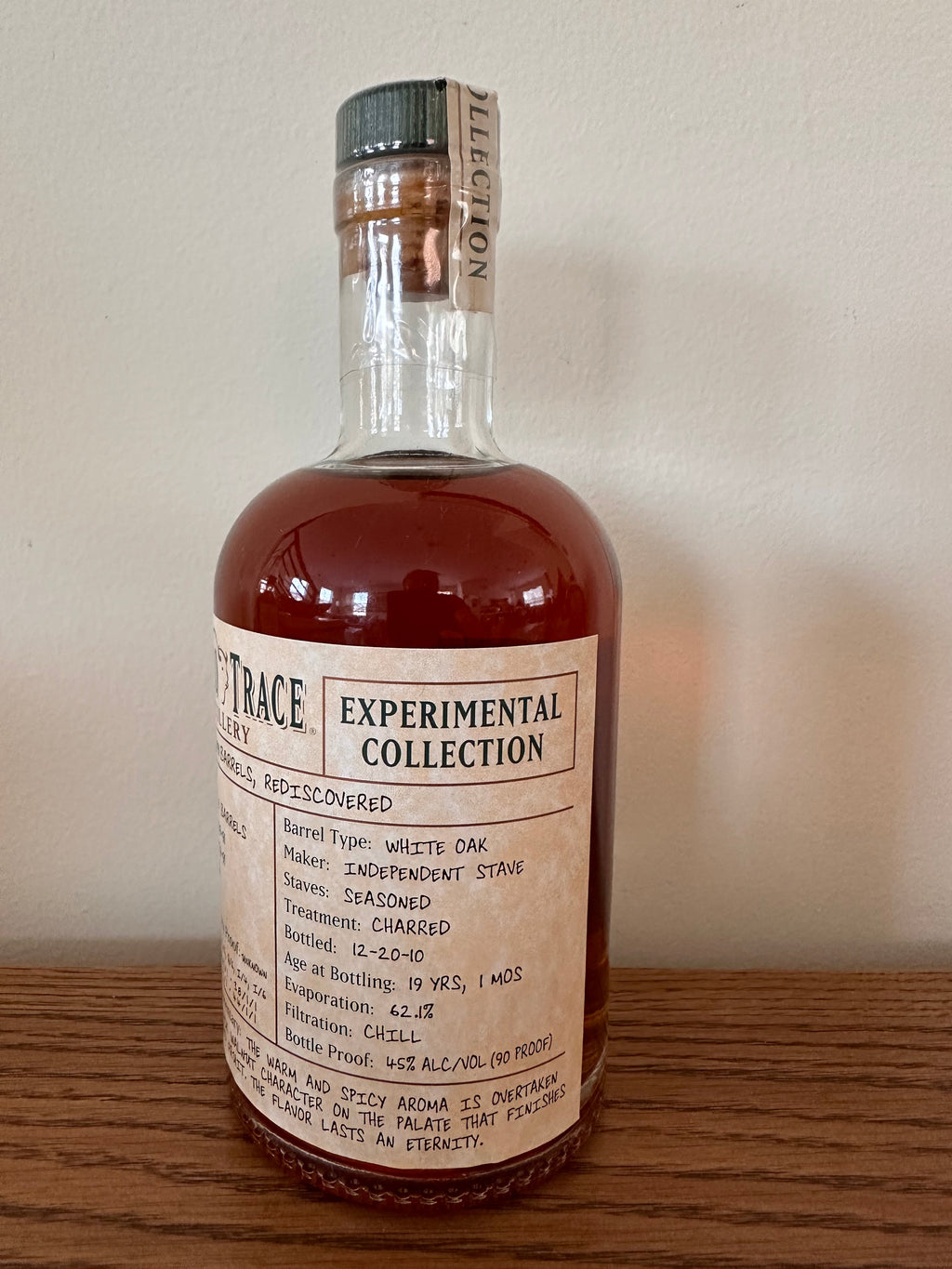 Buffalo Trace Experimental Collection 1991 Rediscovered Barrels Bourbon Whiskey 375ml