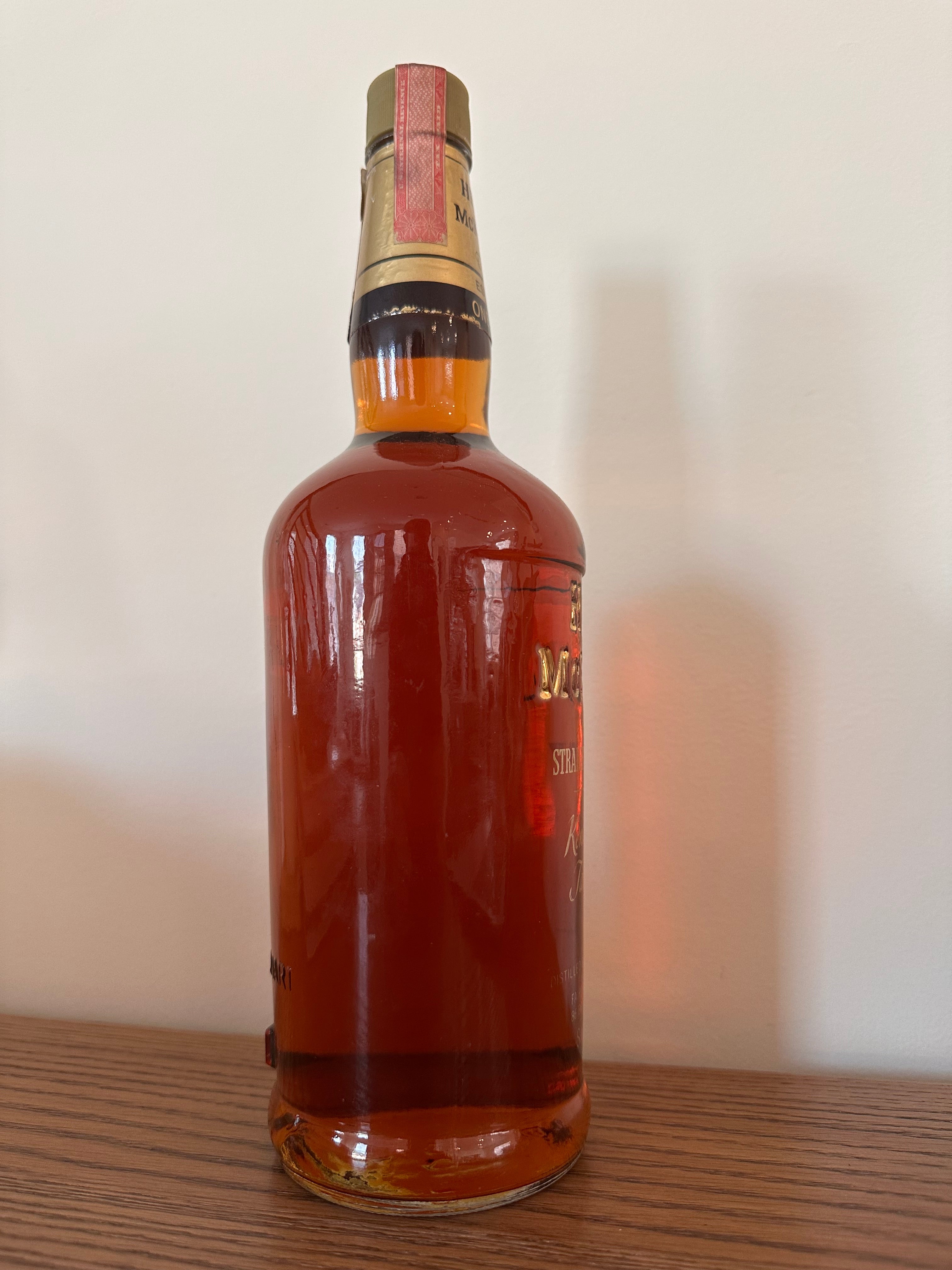 1974 Henry McKenna 6 Year Bourbon Whiskey Quart