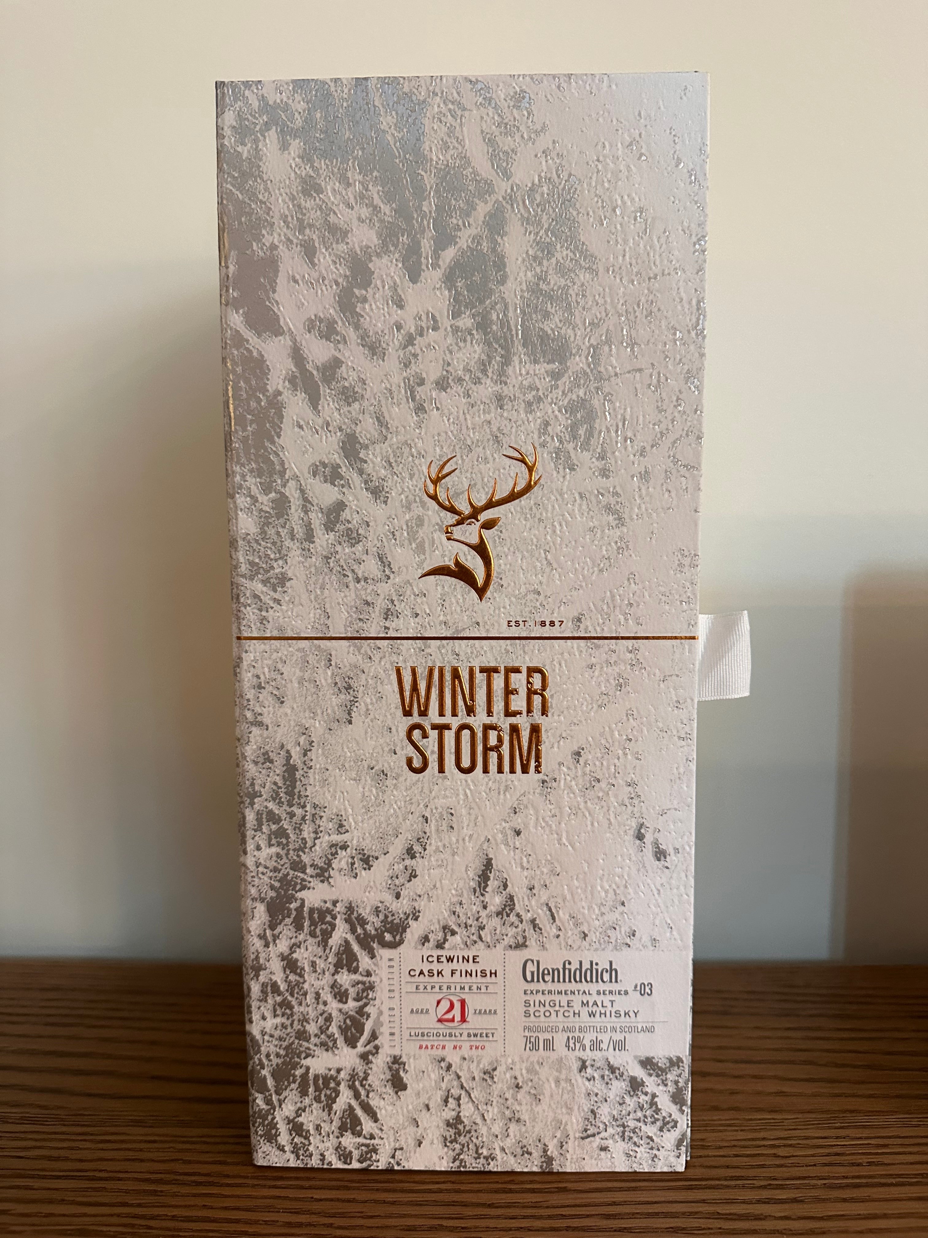 Glenfiddich Winter Storm Experiment 03 21 Year Old Icewine Cask Finish Scotch 750ml