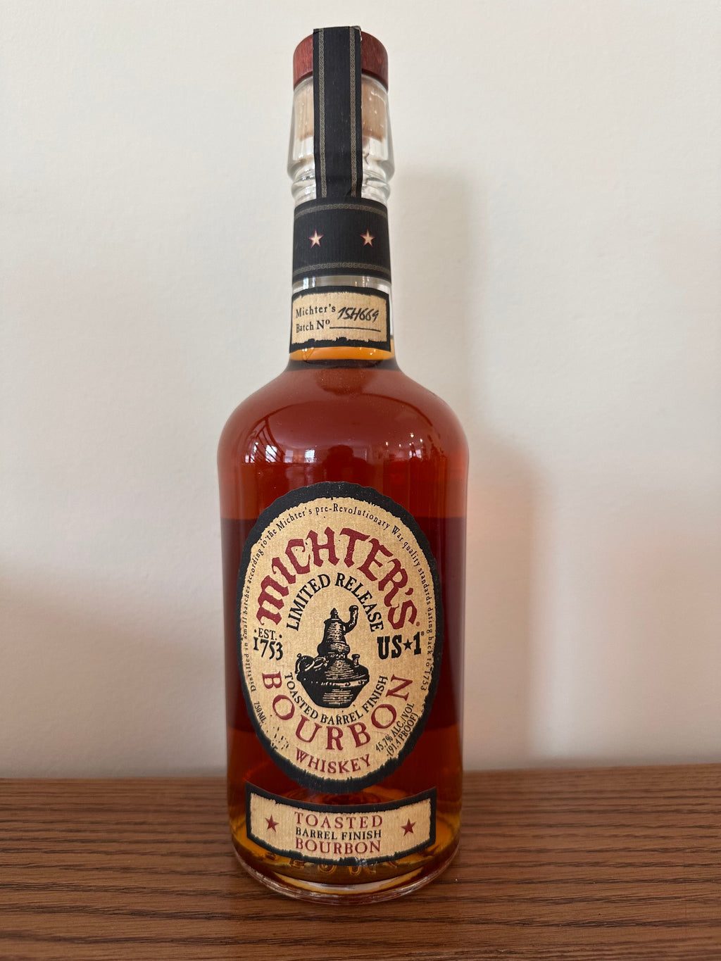 2015 Michter's US-1 Toasted Barrel Finish Bourbon Whiskey Second Release 750ml