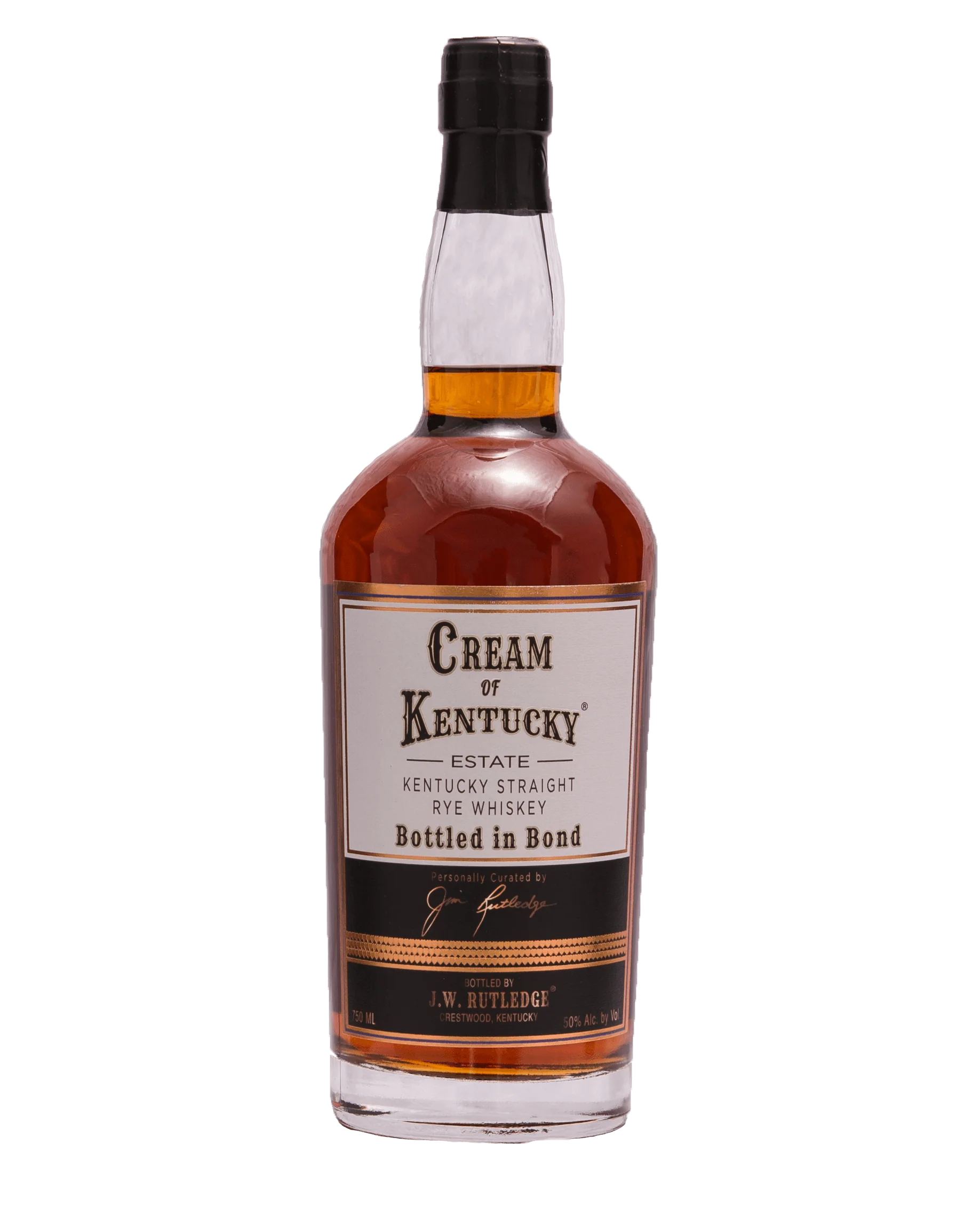 J. W. Rutledge Cream of Kentucky Bottled in Bond Straight Rye Whiskey 750ml
