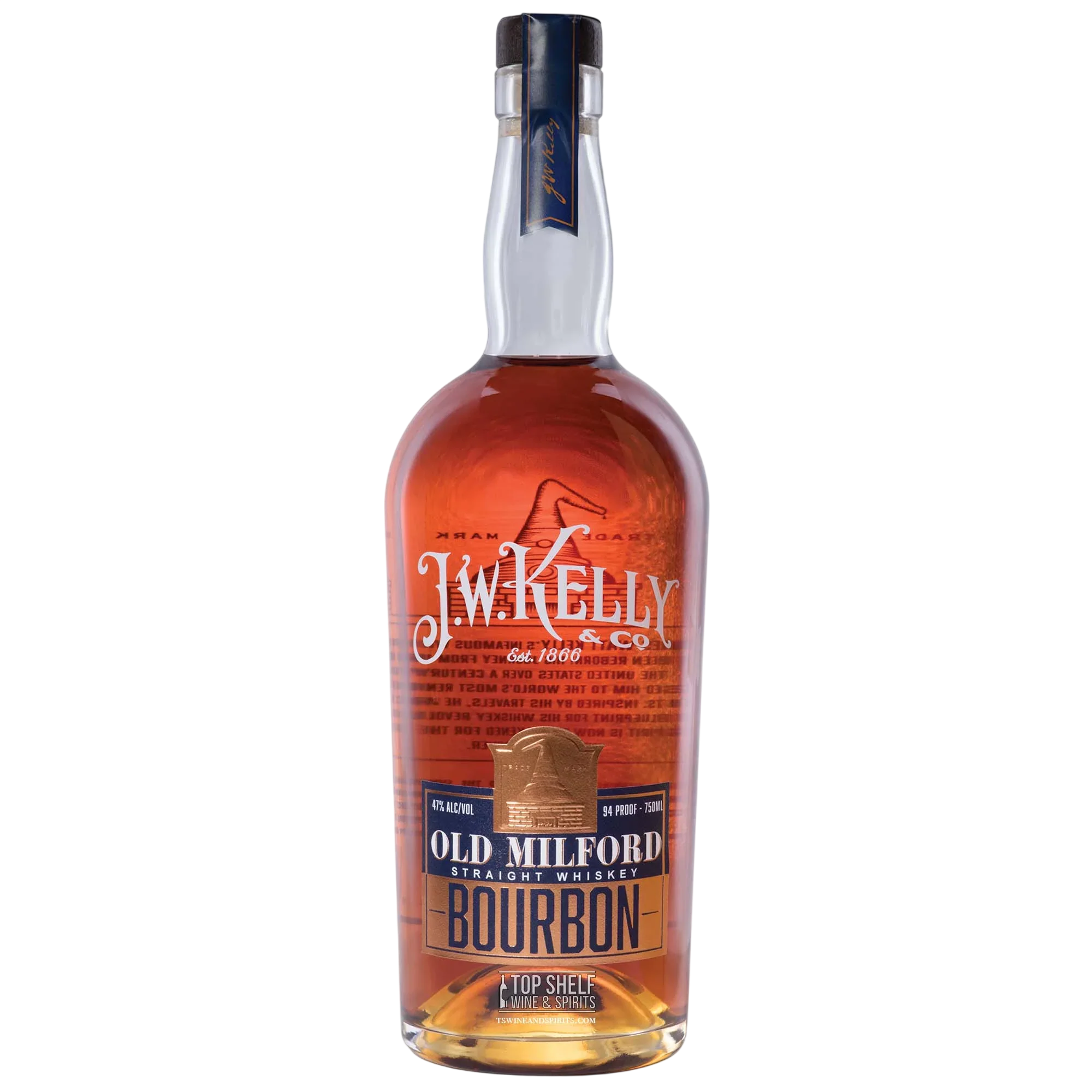 J.W. Kelly and Co Old Milford Straight Bourbon Whiskey 750ml
