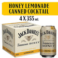 Jack Daniel's Tennessee Honey & Lemonade Cocktail 355ml Can 4-Pack