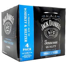 Jack Daniels Whiskey & Seltzer (4 pack) 355 ml