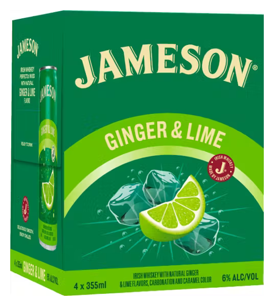 Jameson Ginger & Lime Irish Whiskey & Soda 4-Pack