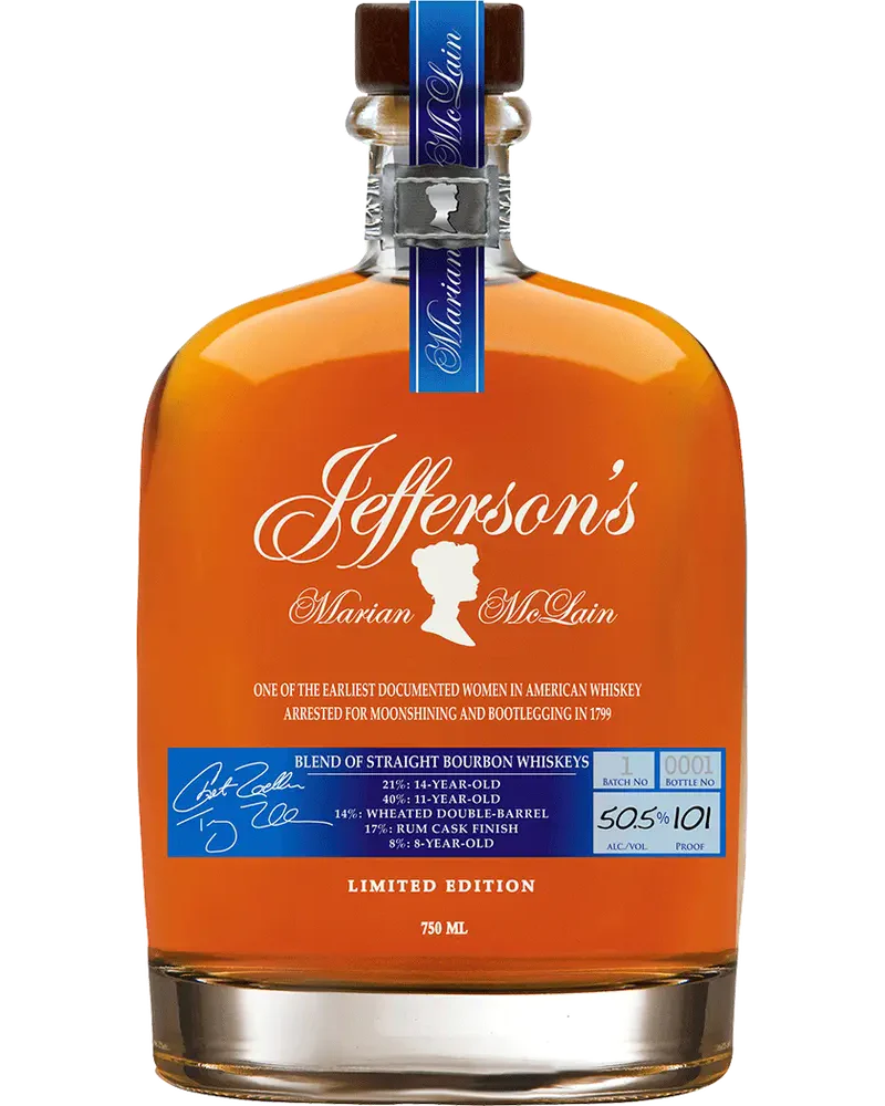 Jefferson's  Marian McLain Limited Edition Straight Bourbon Whiskey 750ml