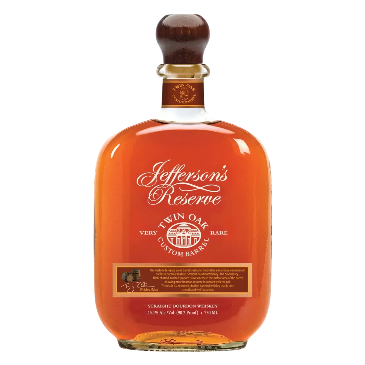 Jefferson's Twin Oak Very Rare Custom Barrel Kentucky Straight Bourbon (Barrel 41) 750 ml