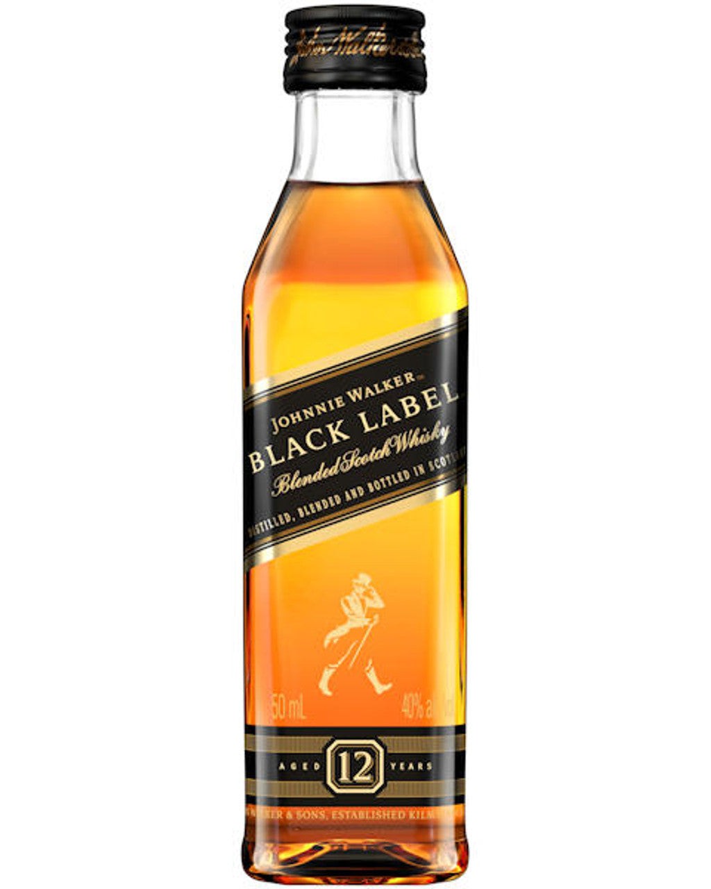Johnnie Walker Black Label 12 Year Old Blended Scotch Whisky 50ml