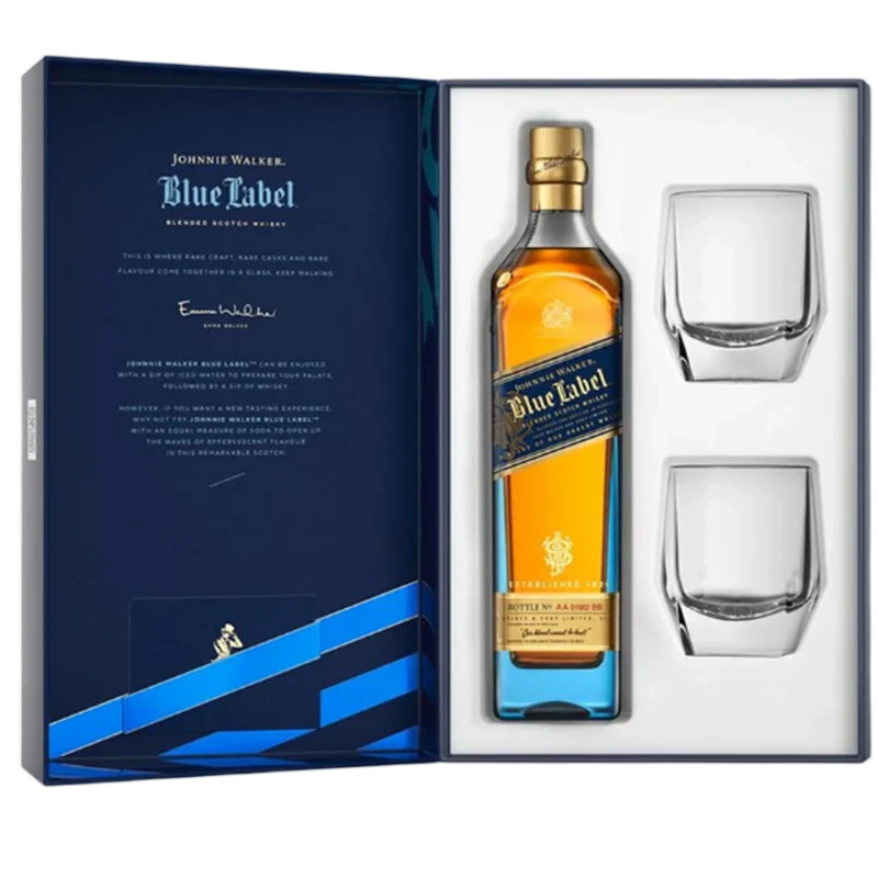 Johnnie Walker Blue Label /w gift set 750 ml