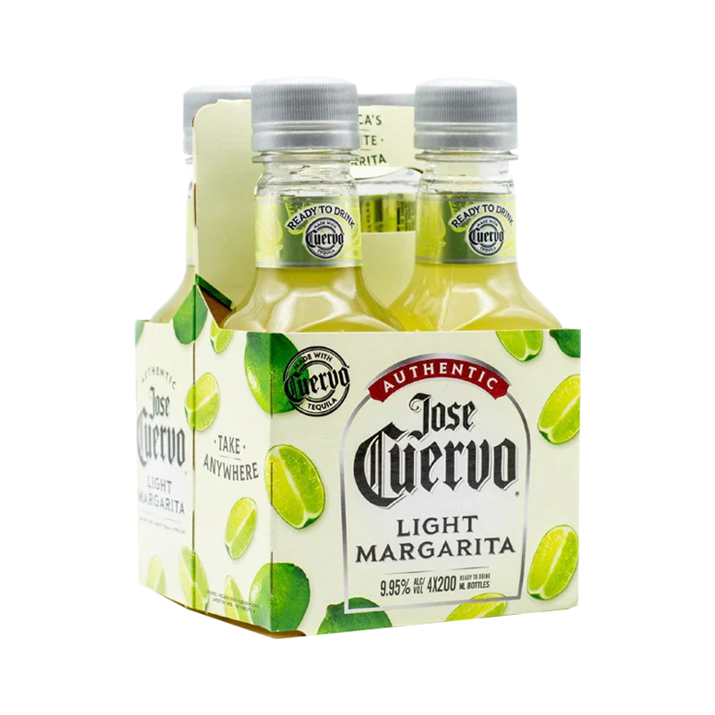 Jose Cuervo Authentic Classic Lime Light Margarita 200ml Bottle 4-Pack
