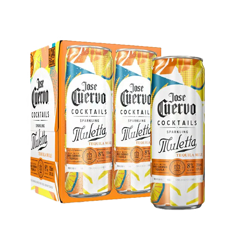 Jose Cuervo Muletta Sparkling Tequila Mule Cocktail 355ml Can 4-Pack