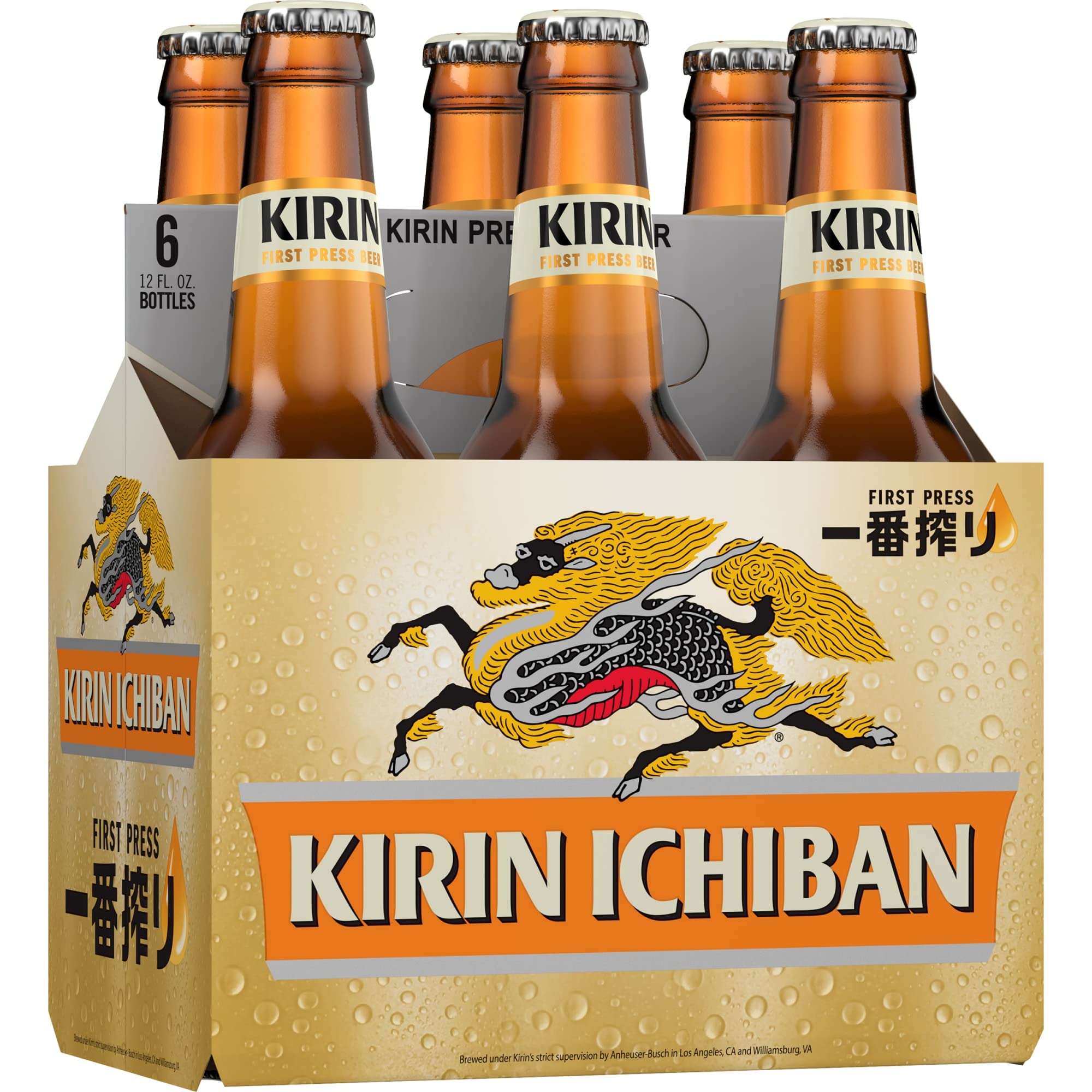 Kirin Ichiban Prime Brew Beer 12-Oz Bottle 6-Pack