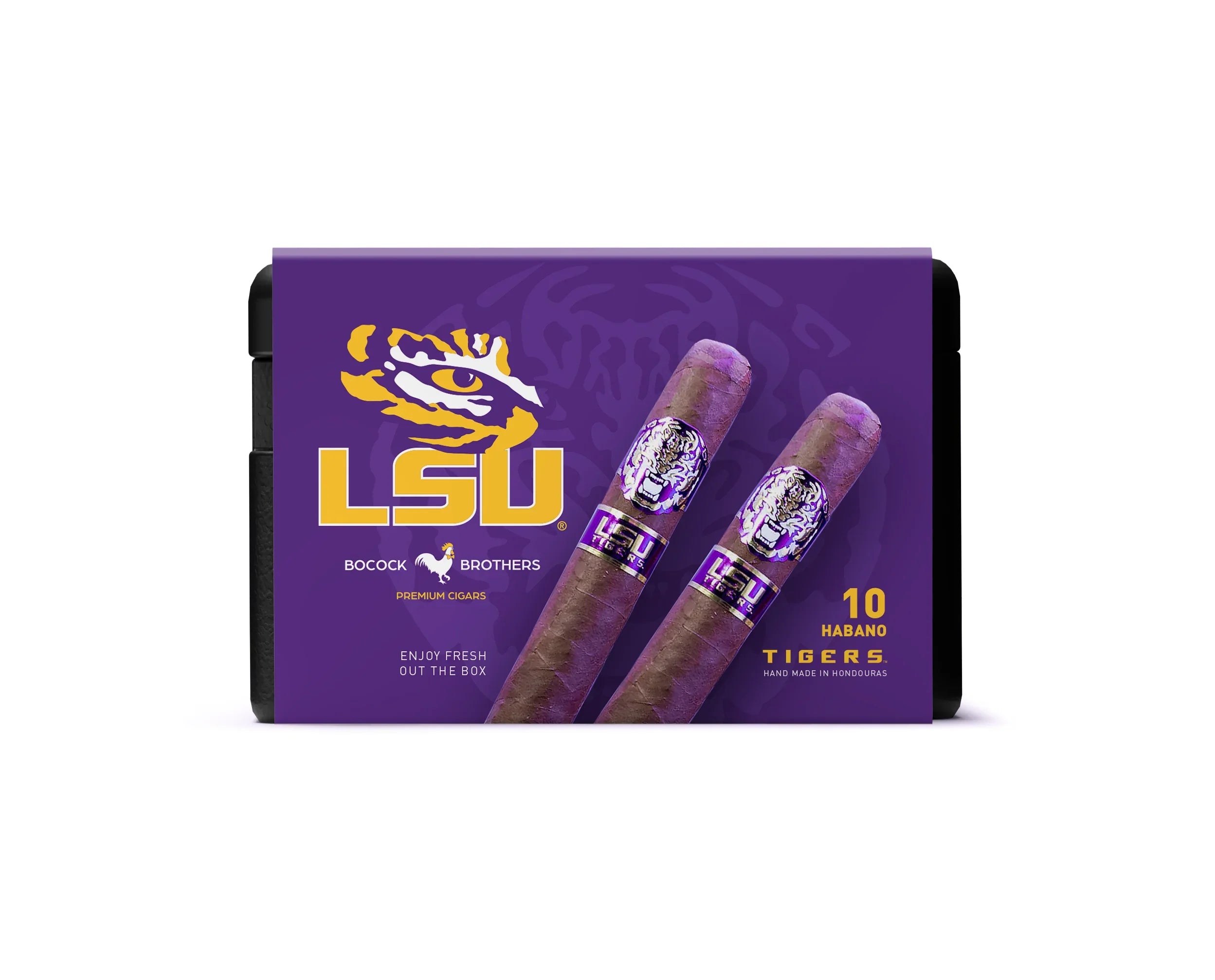LSU Tigers Habano Wrapper Toro Cigar (Box of 10)