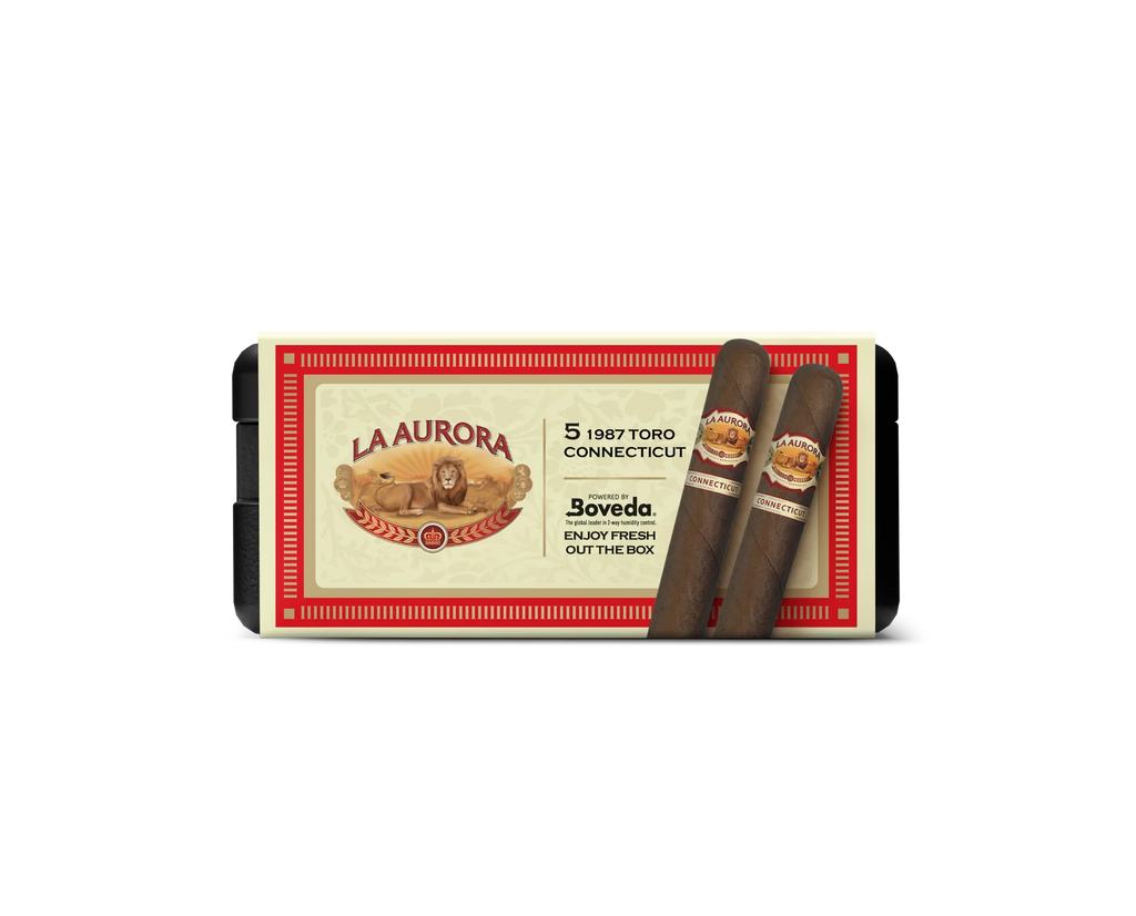 La Aurora 1987 Toro Connecticut Cigar With Personal Humidor by CigarBros (Box of 5)