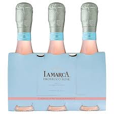 La Marca Prosecco Rose 187ml Bottle 3-Pack