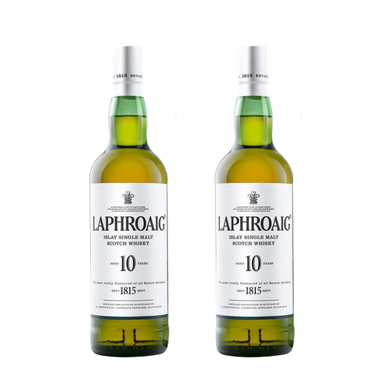 Laphroaig 10 Year Old Single Malt Scotch Whisky Bundle 750ml  2-Pack