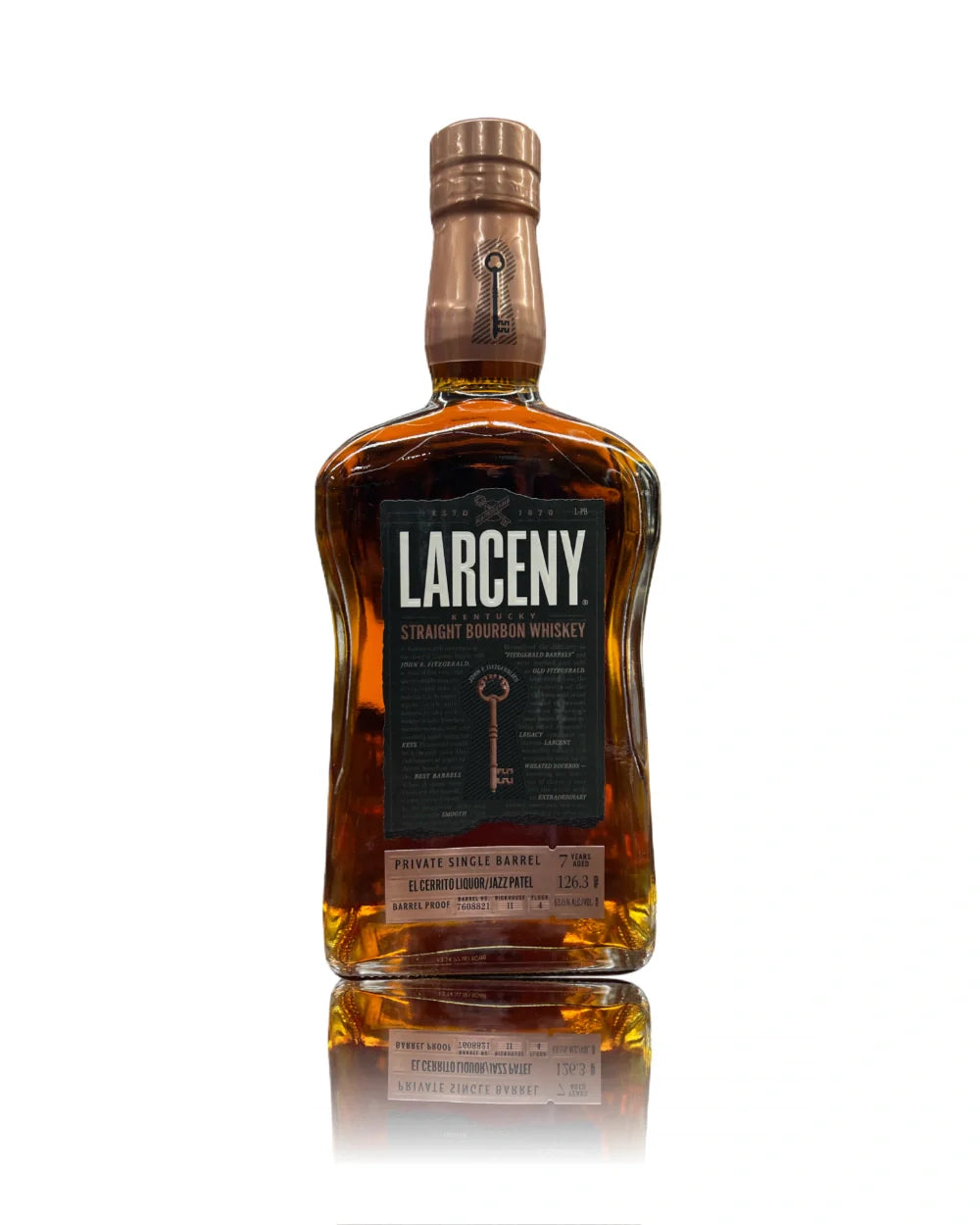 Larceny Private Single Barrel El Cerrito Liquor Store Pick Cask Strength 126.3 Proof Kentucky Straight Bourbon Whiskey