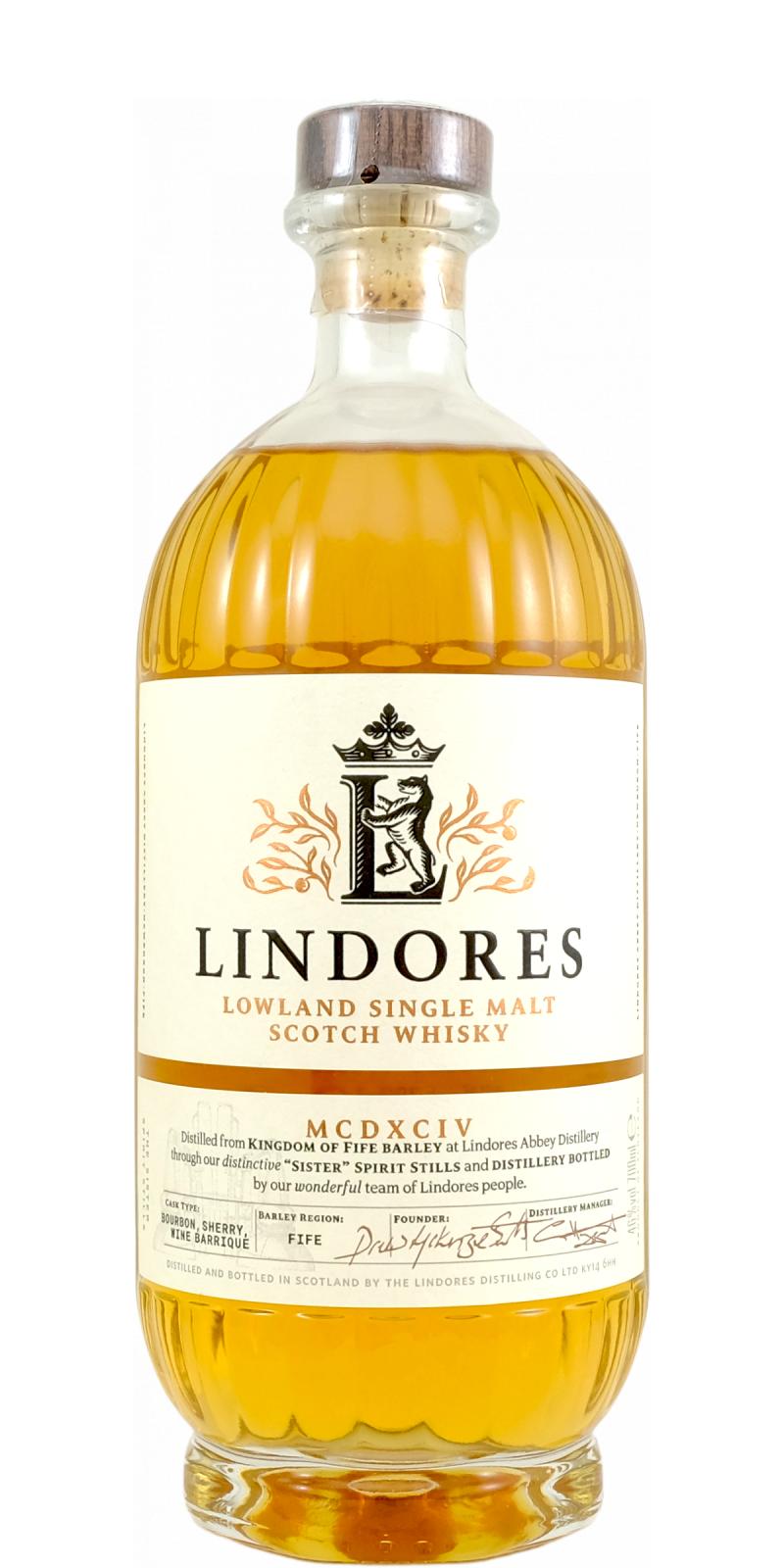 Lindores Abbey Distillery MCDXCIV Single Malt Scotch Whisky 700ml